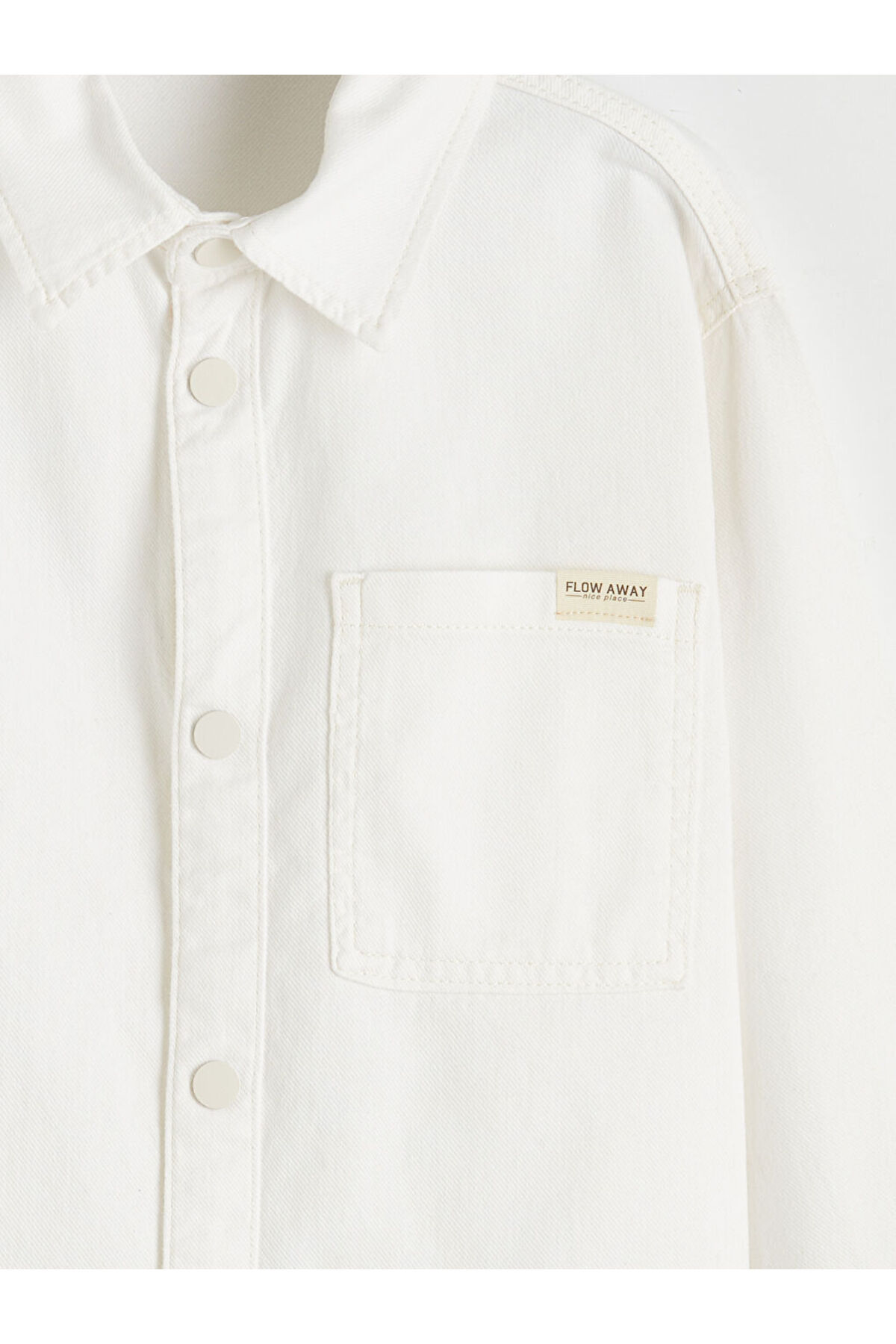 LC Waikiki LCW Kids Bej Uzun Kollu Gabardin Erkek Çocuk Gömlek fotoğrafı 3 (önizleme)