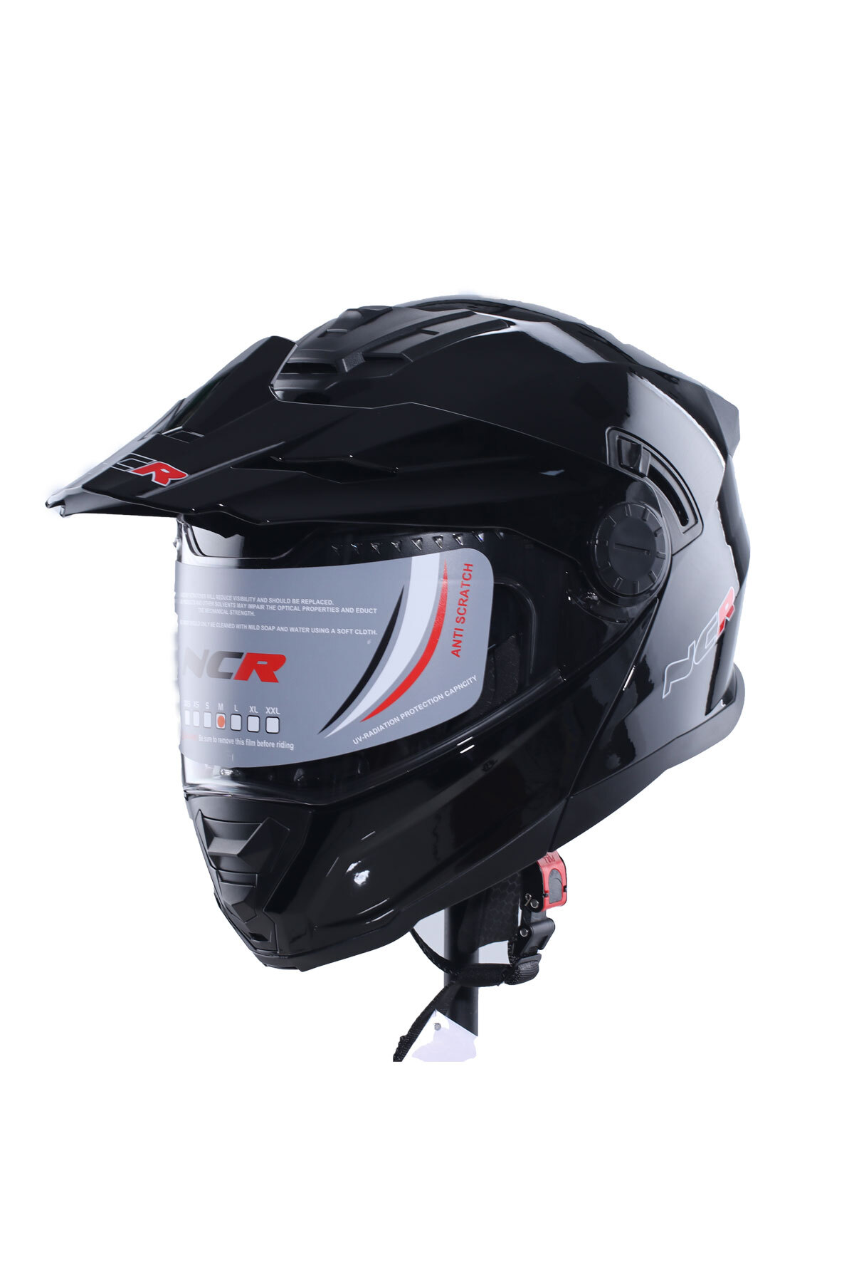 Resim NCR X-Cross Çene Açılır Kask Mat Siyah (Ece-22.06) 