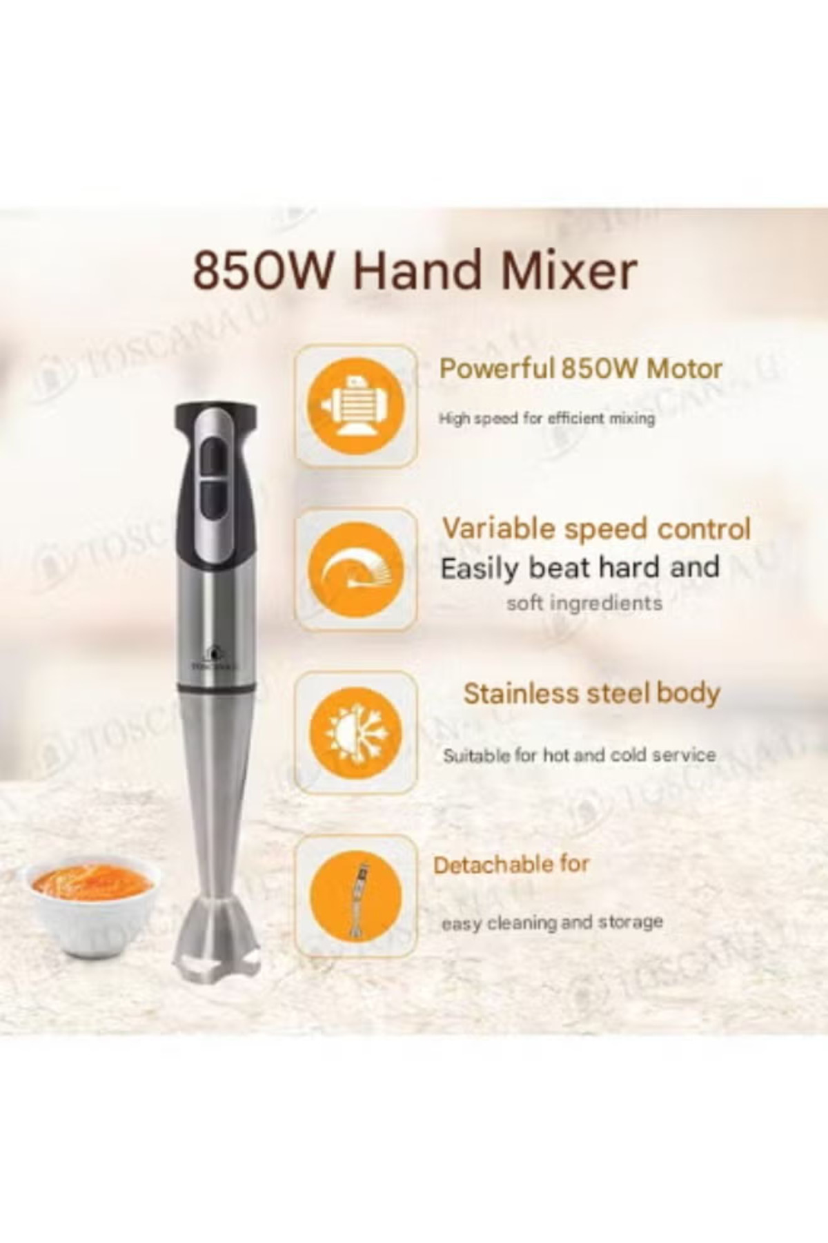 خلاط كهربائي خلاط يدوي كهربائي 4 في 1 خلاط محمول ،...