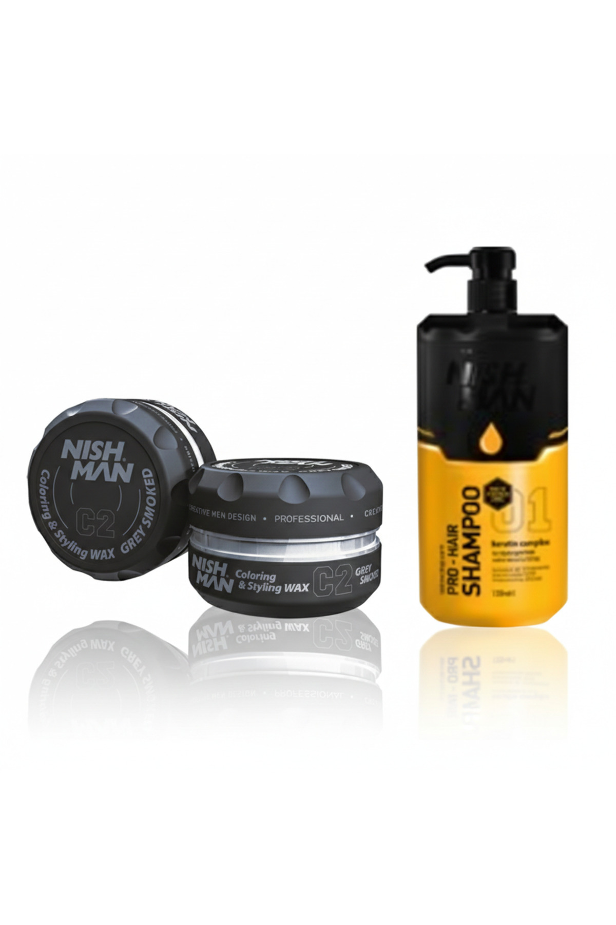 エッセンス ２本 NISHMAN C2 SAÇ ŞEKİLLENDİRİCİ BEYAZ KAPATICI WAX / 100 Ml X 5 ADET