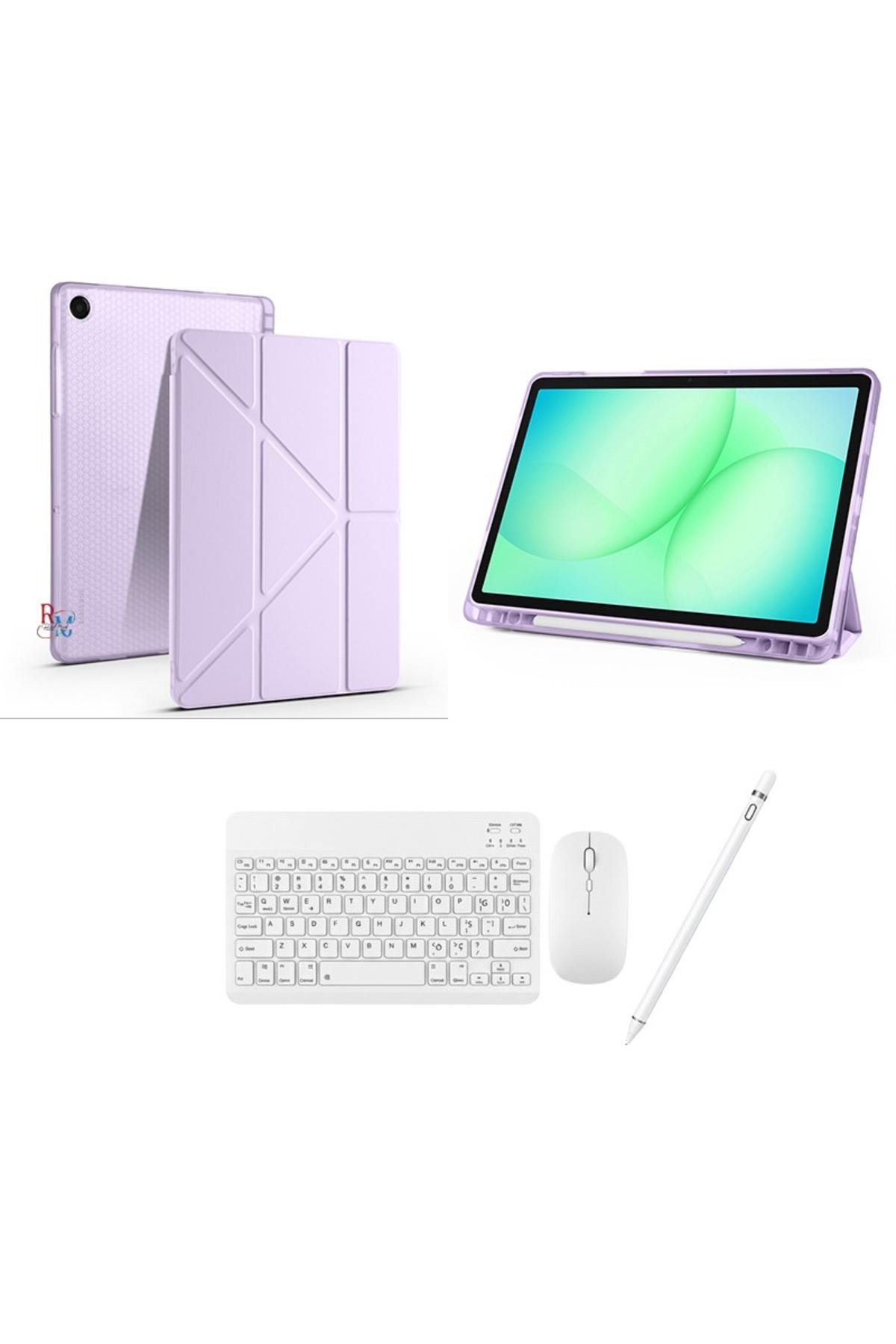Stand Case Keyboard Mouse and Touch Pen Set Compatible with Samsung Galaxy Tab A11 Plus SM-X230