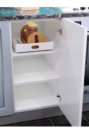 AnkaAtelier EasySlide Çekmece İçi Kayar Düzenleyici 1 Adet Raylı Beyaz