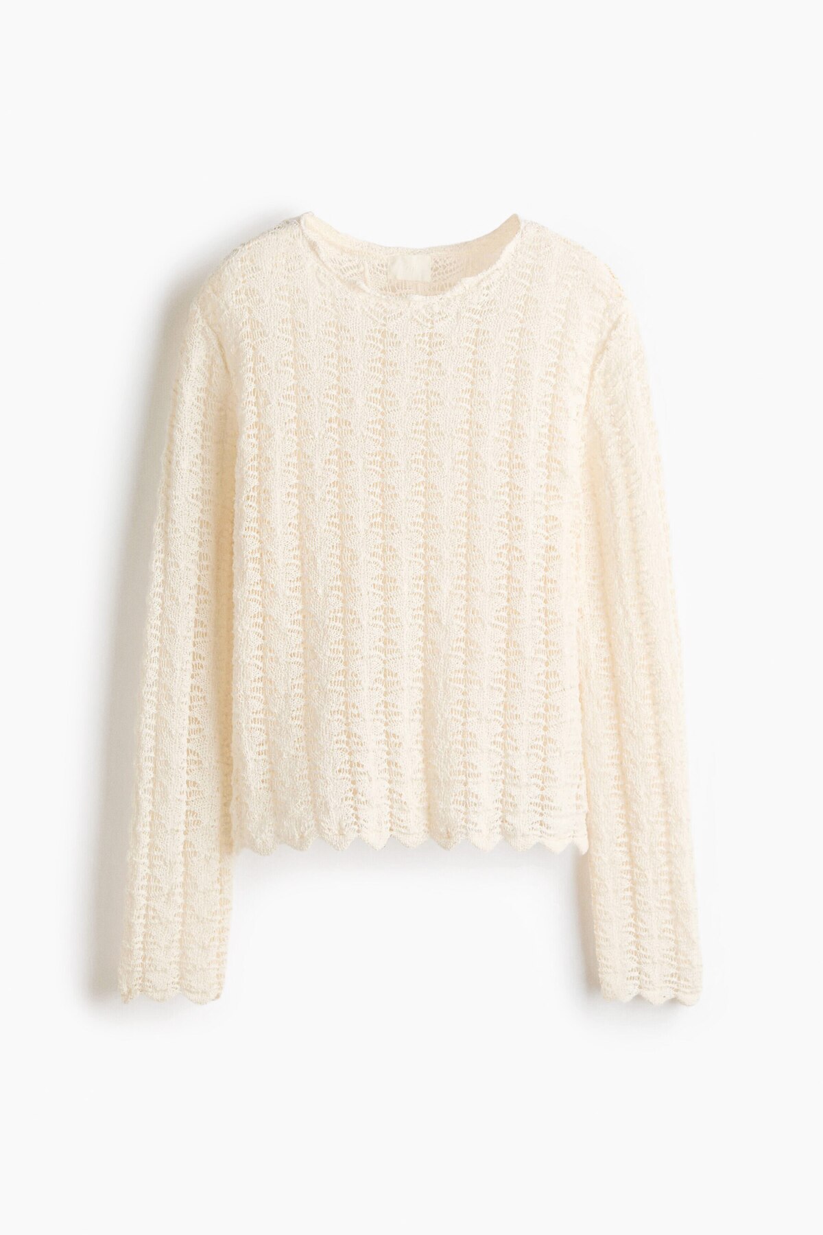H&M Delik Desenli Triko Kazak görsel 4