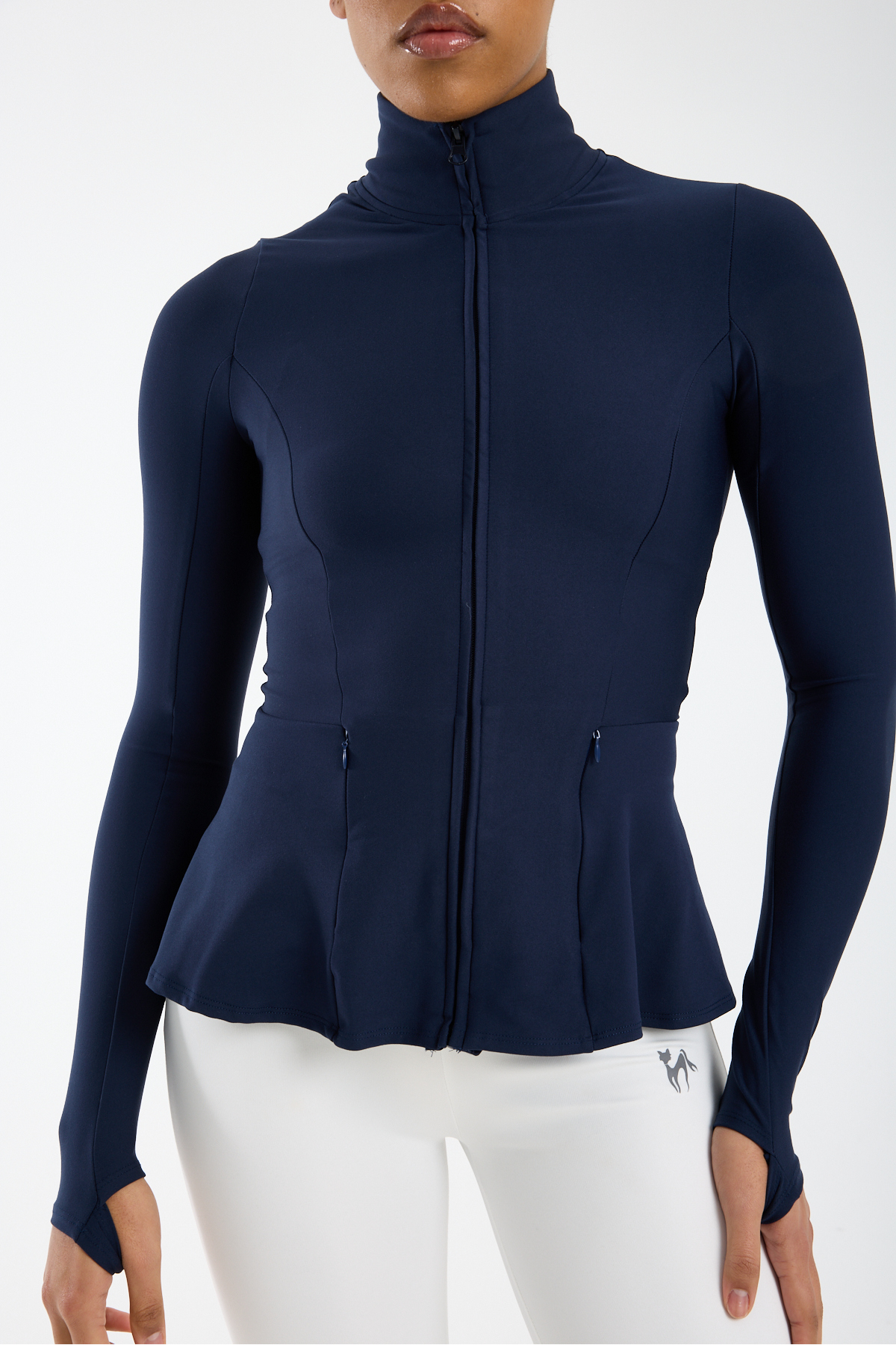TheyYou Peplum Kesim Tesettür Spor Ceket, Fermuarlı & Parmak Geçmeli görsel 6