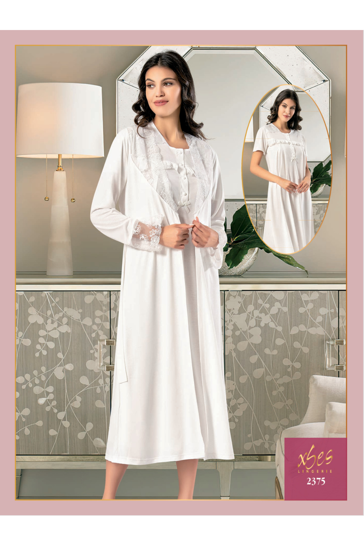 Fily İç Giyim X-SES PENYE UZUN GECELİK VE SABAHLIK TAKIMI