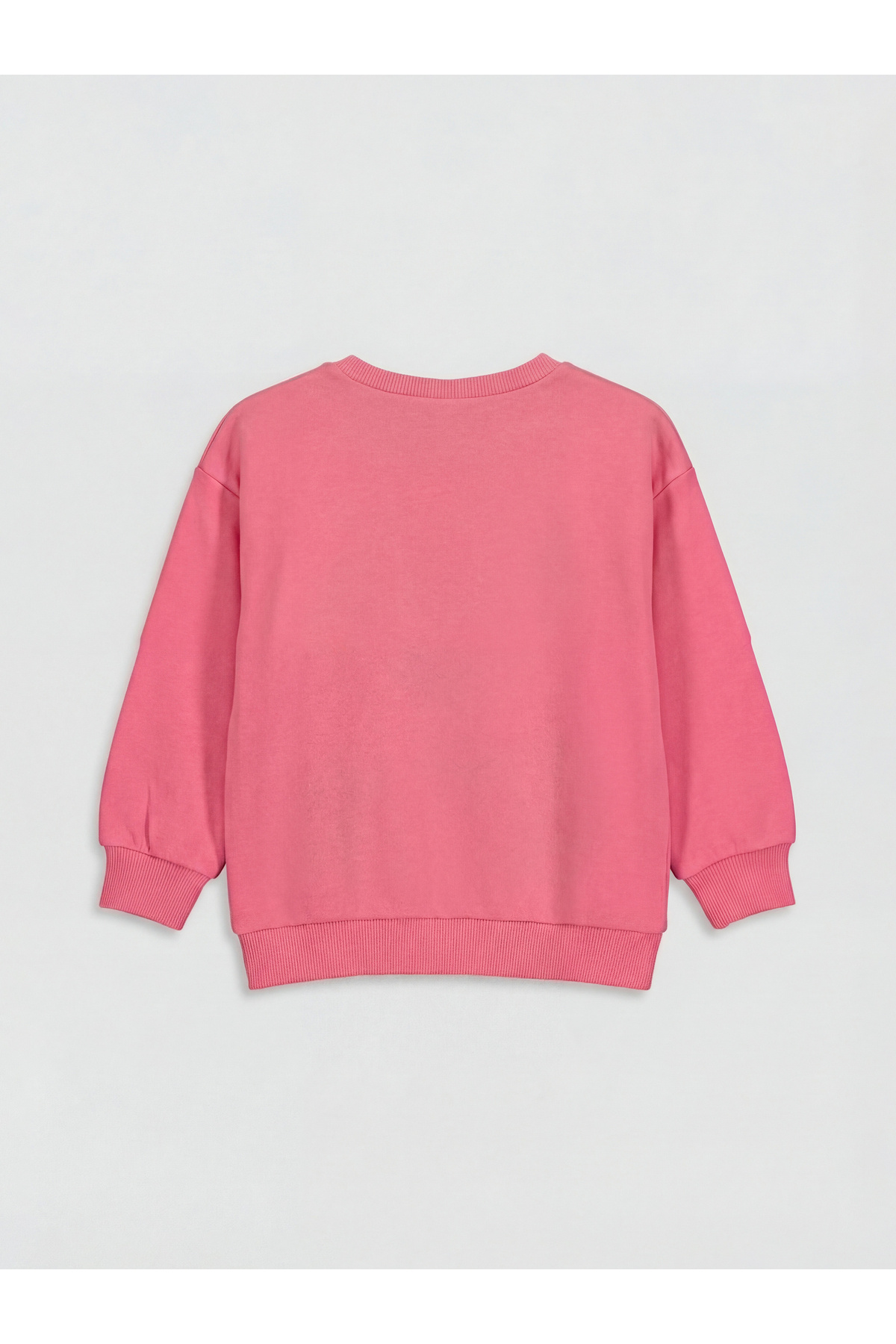 LC Waikiki Elsiva Collection Pembe Kurdele Baskılı Kız Çocuk Sweatshirt fotoğrafı 2 (önizleme)