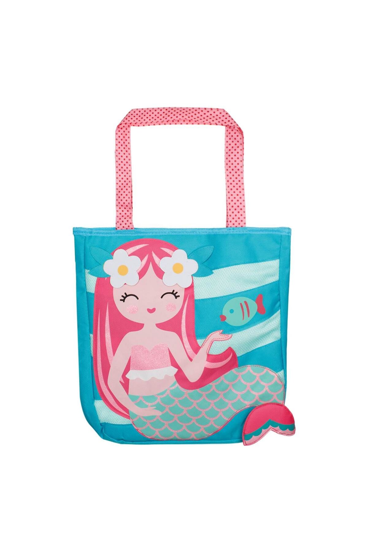 FISH & KIDSBEACH BAG ECRU AND RED