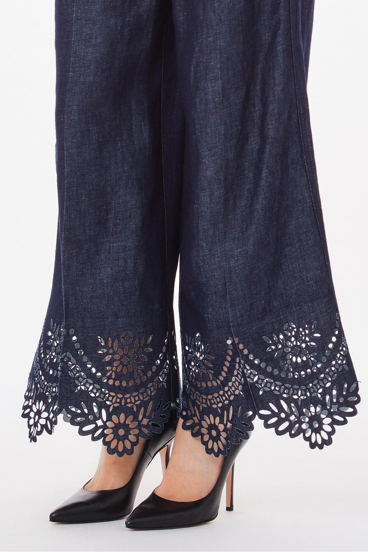 LIUです。 Liu Jo Straight Fit Beli Lastikli Pantolon