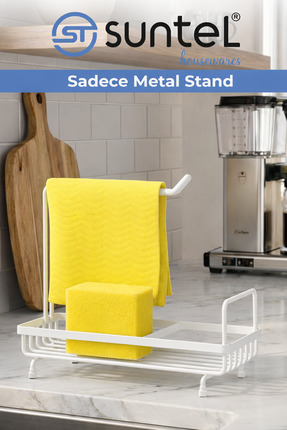 Suntel Mutfak Lavabo Üstü Düzenleyici Organizer - Metal Süngerlik, Deterjanlı...