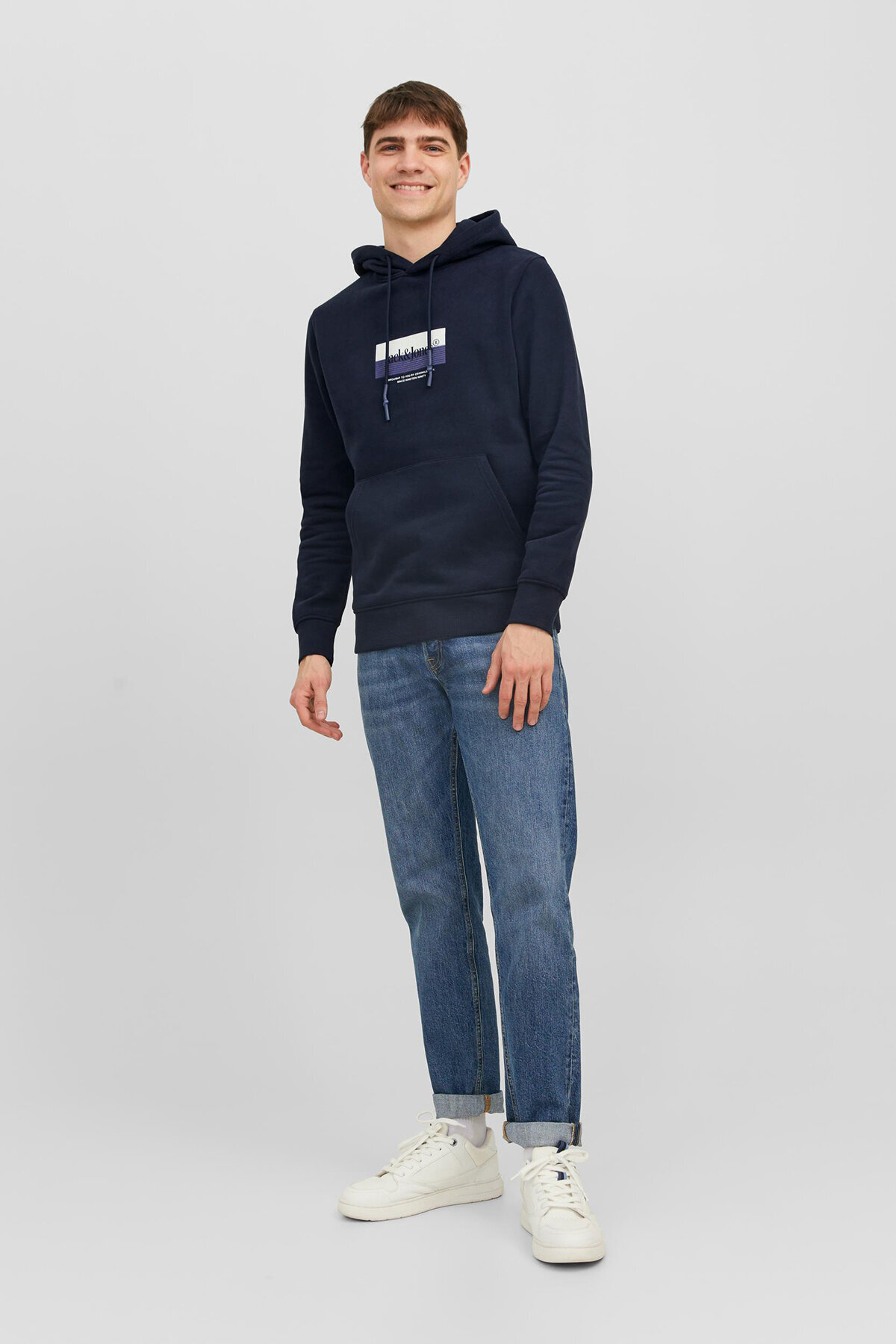 سویشرت مردانه طرح دار آستین بلند | جک اند جونز Jack & Jones 12242197 - تصویر 3