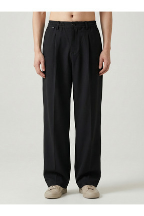 dAcollection Erkek Pileli Baggy Kalıp Kumaş Pantolon