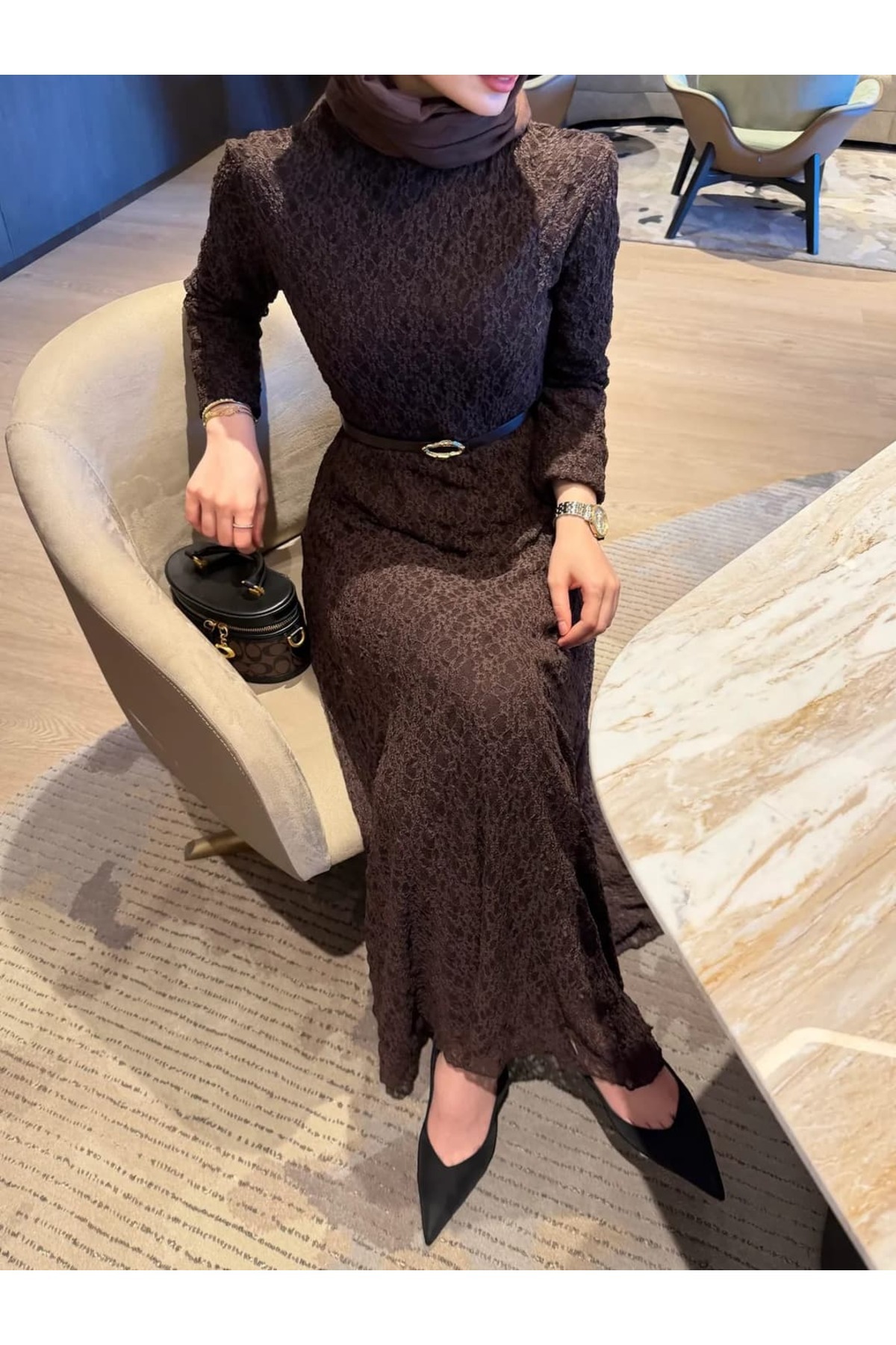 ZARERA  JOSEPHINE DANTEL ELBİSE - Görsel 4