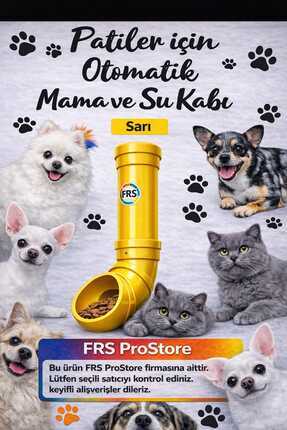 Frs Sokak Hayvanları İçin SARI RENK Akıllı Otomatik Mama veya Su Kabı, Sokak ...