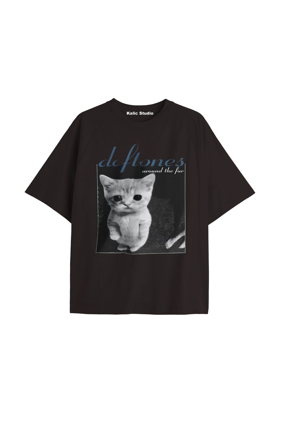 Kalic Studio  deftones oversize t-shirt siyah