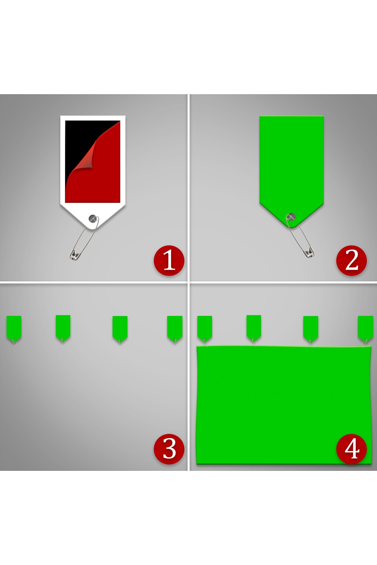 150x100 cm chromakey green screen greenbox yeşil fon Perde ,oyun,Fotoğraf , Stream 4 mandallı