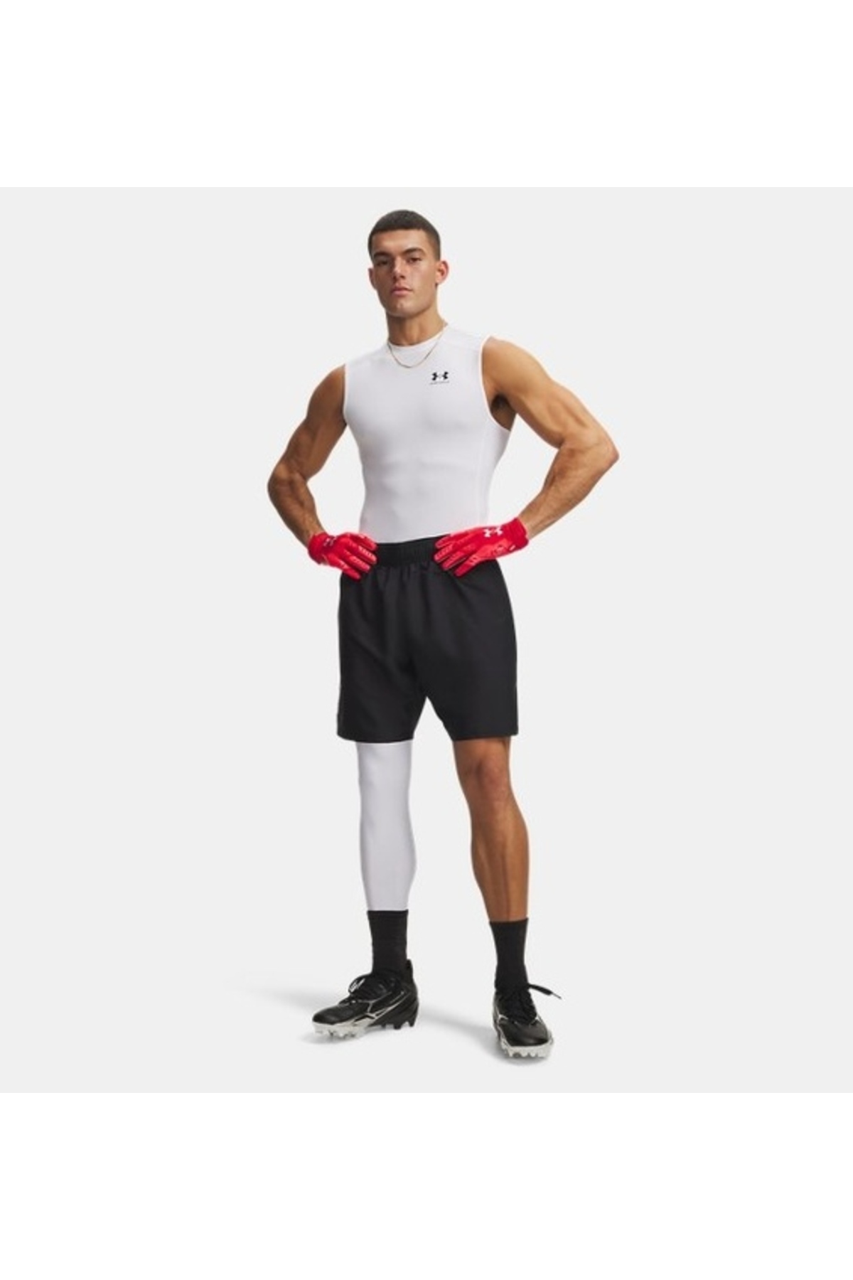 آندر آرمور شلوارک مردانه Ua Tech مدل Woven Wordmark کد 1383356-001 مشکی / سفید