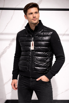 Quero ERKEK DİK YAKA FERMUARLI ÇELİK ÖRGÜLÜ MONT