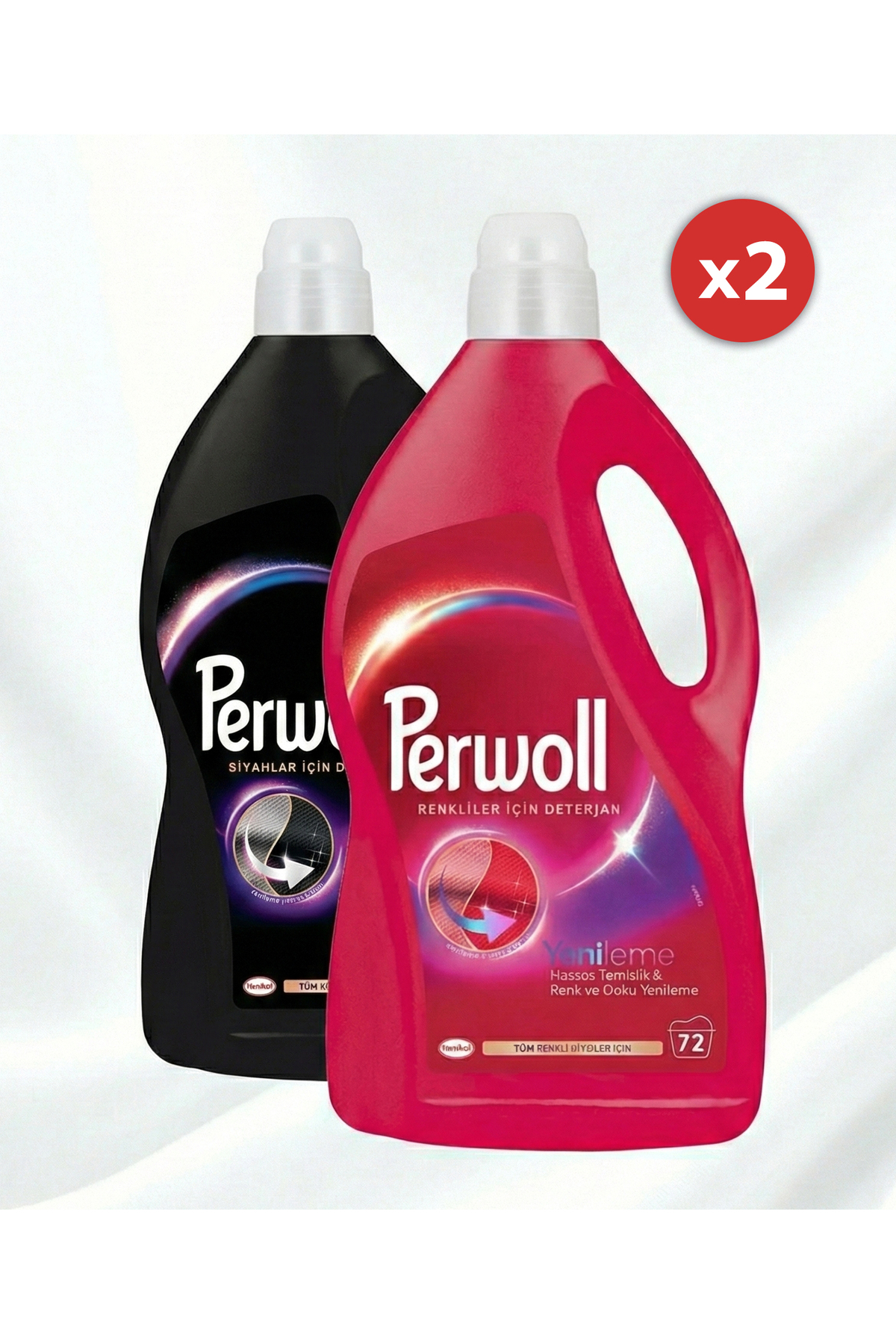 Perwoll Detergent lichid pentru haine negre și colorate - 72 spălări - 2 x 3,...