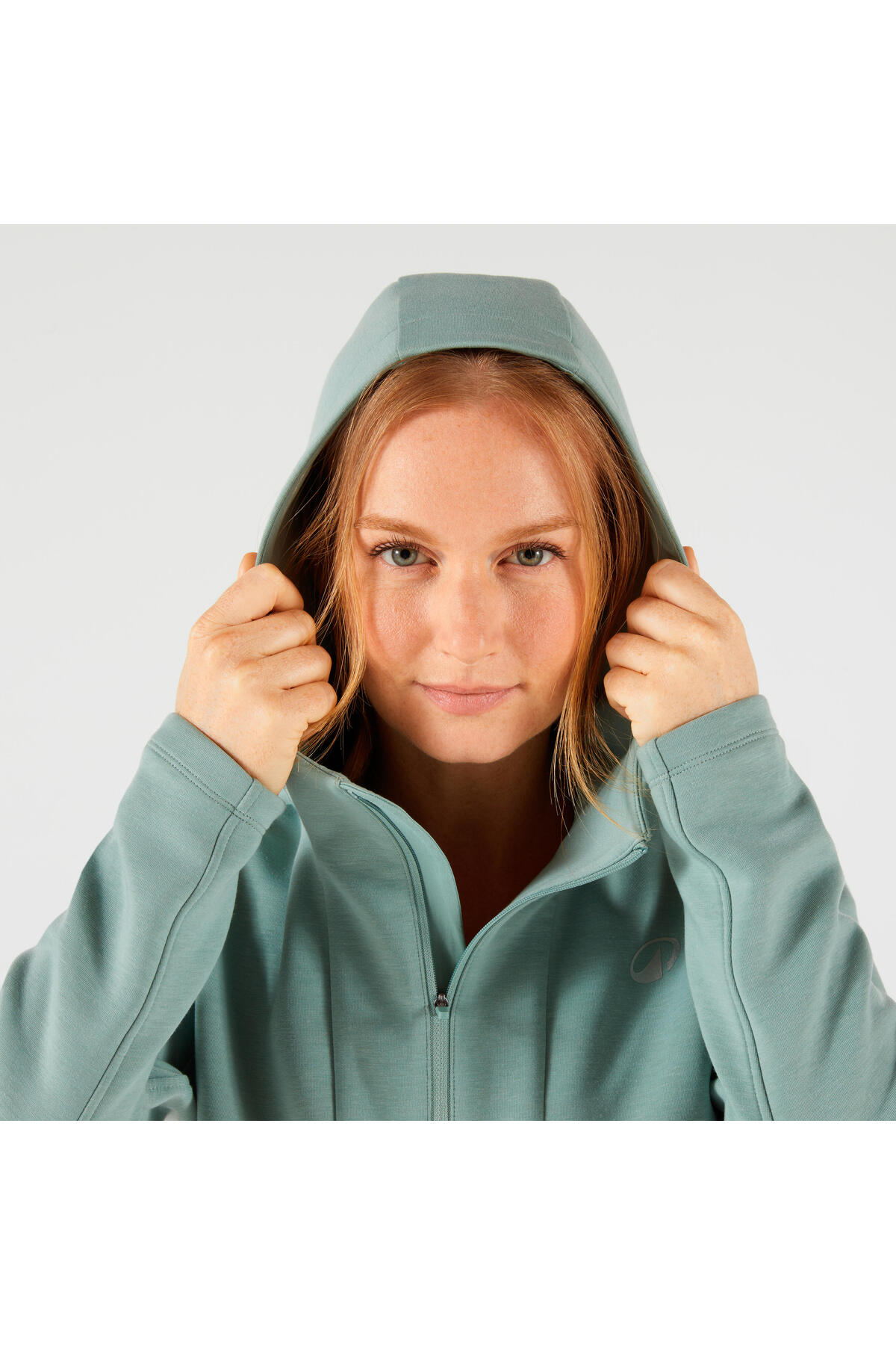 Decathlon Kuikma Kadın Kapüşonlu Tenis Sweatshirtü - Yeşil görsel 6