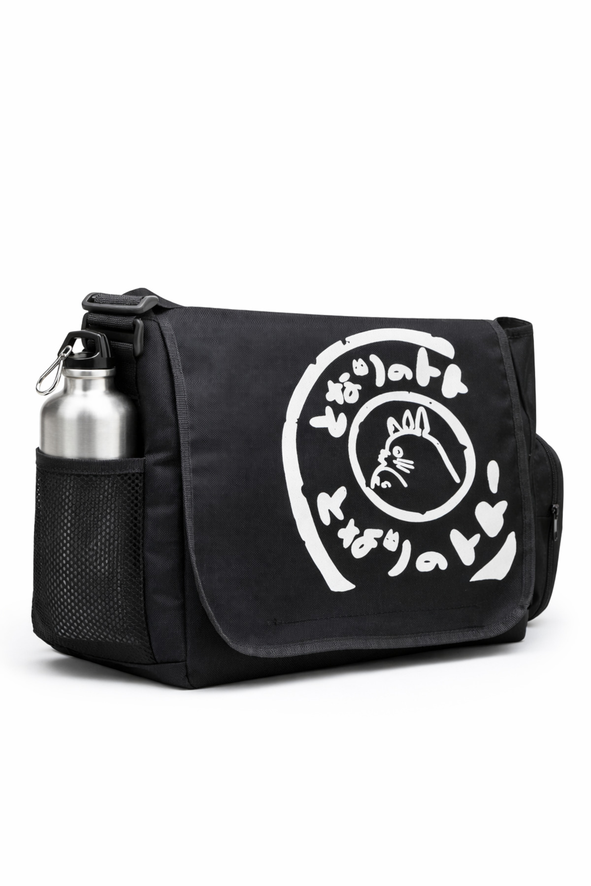 Timburly  Unisex Yatay Siyah Postacı Çantası - SKP