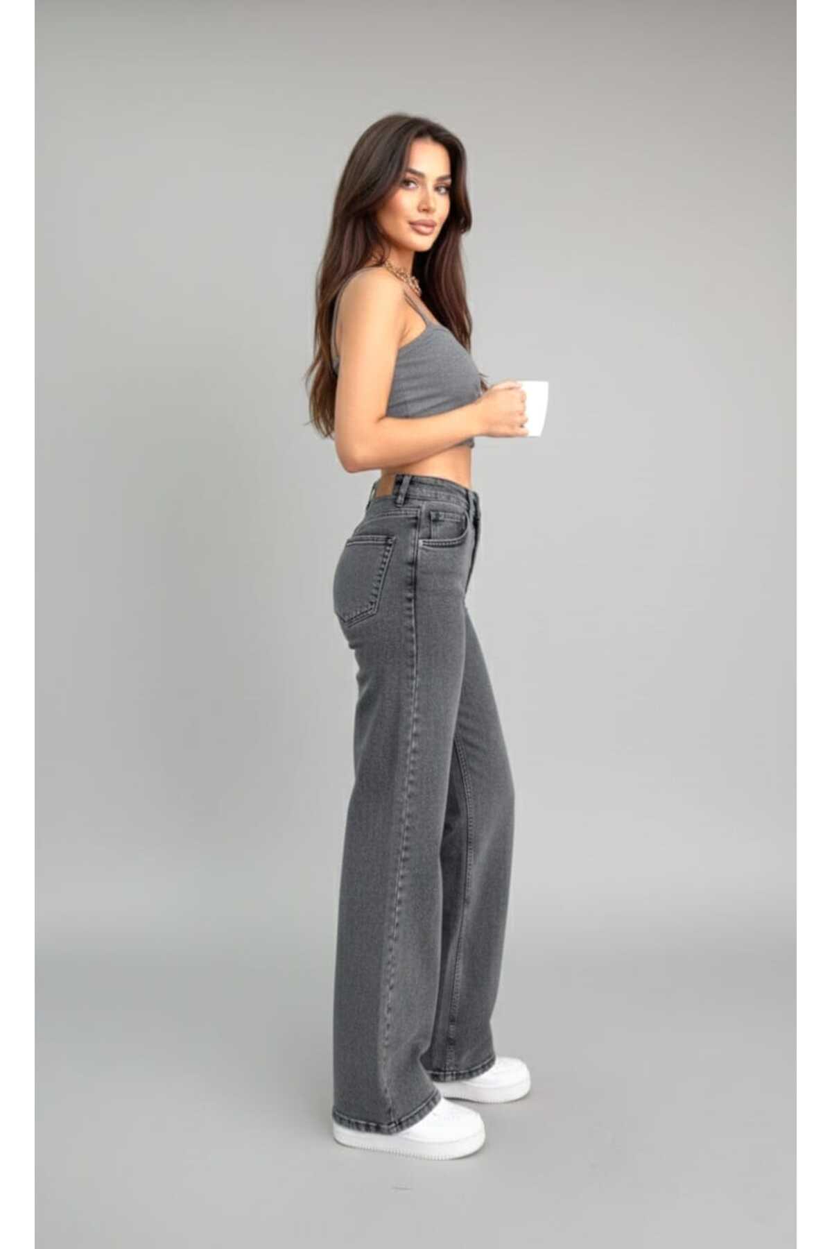 BİENAL BUTİK Jeek Дамски Power Stretch Дамски Fume Висока талия Релаксирана к...