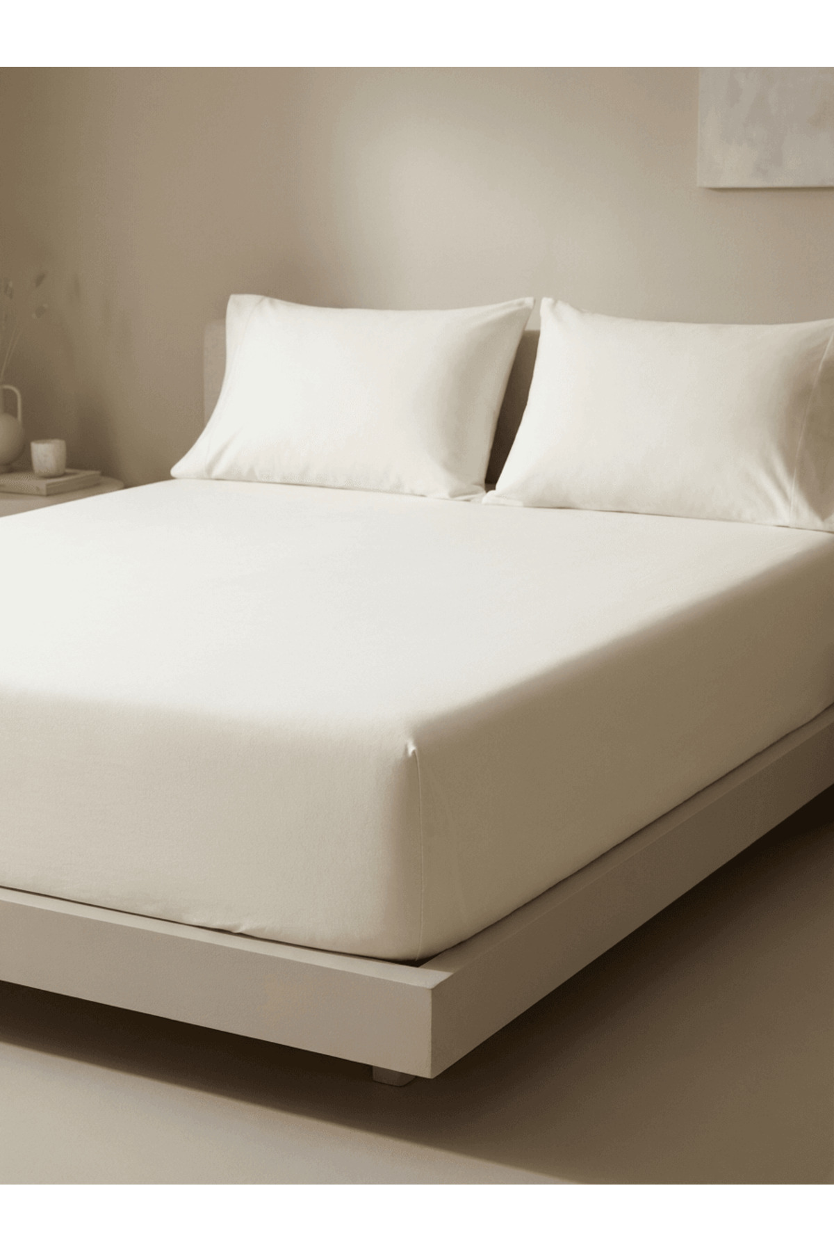 100% Cotton Elastic Combed Cotton Bed Sheet Set , Padded Single | Double