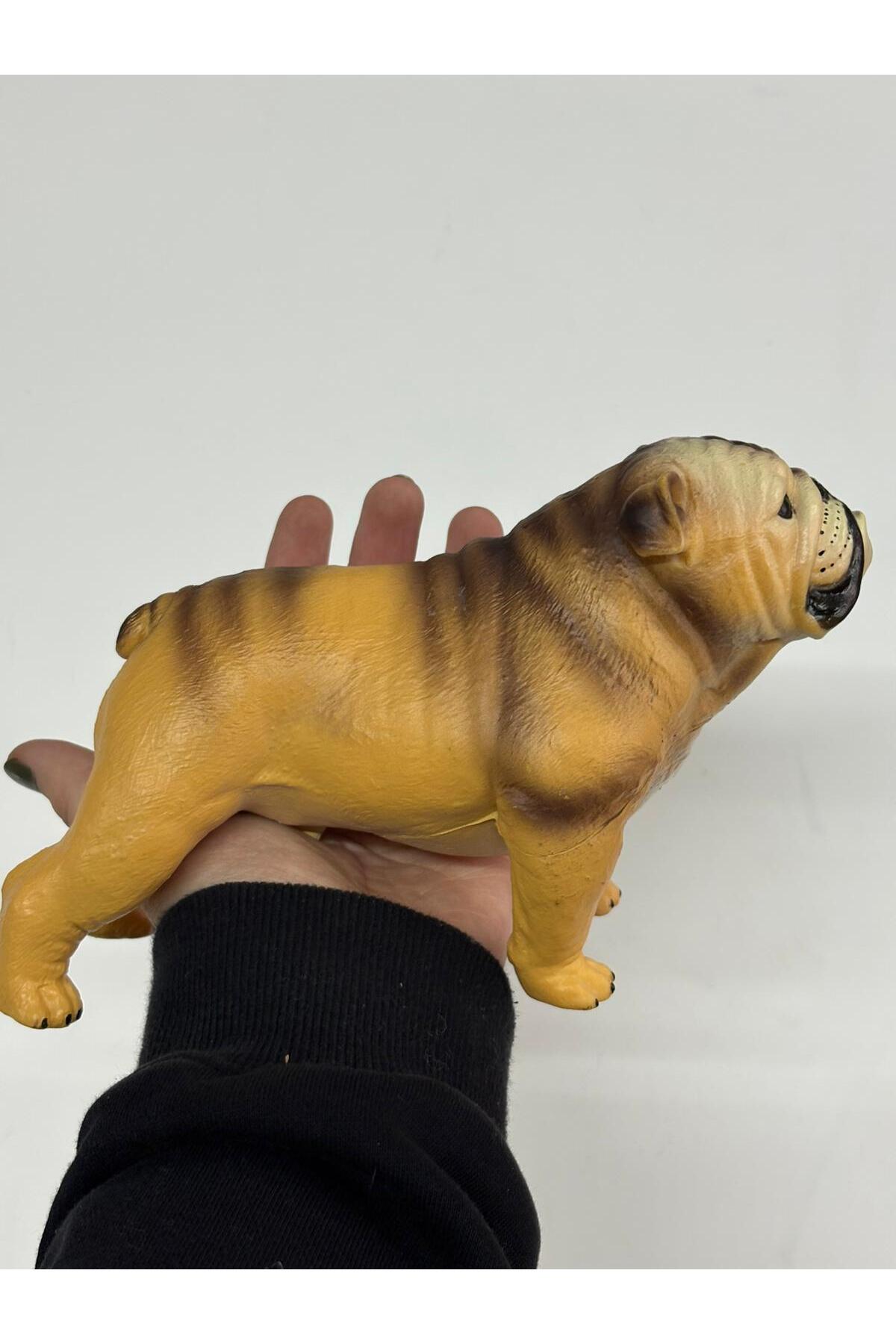 当時物　FUNNY BULL DOG　フィギュア Kayra Plastik Oyuncak Büyük Boy Hayvan Bulldog Köpek 17 cm