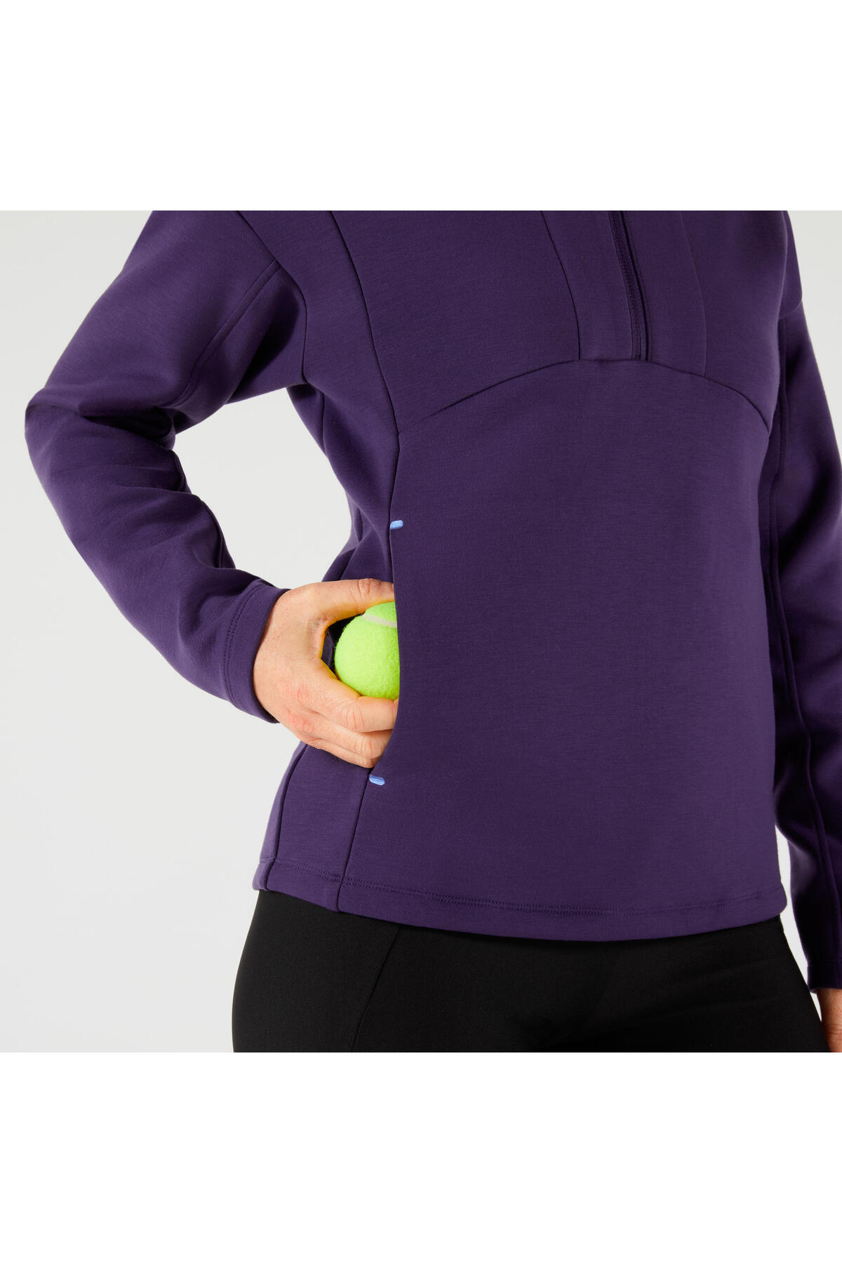 Decathlon Kuikma Kadın Kapüşonlu Tenis Sweatshirtü - Mor görsel 6