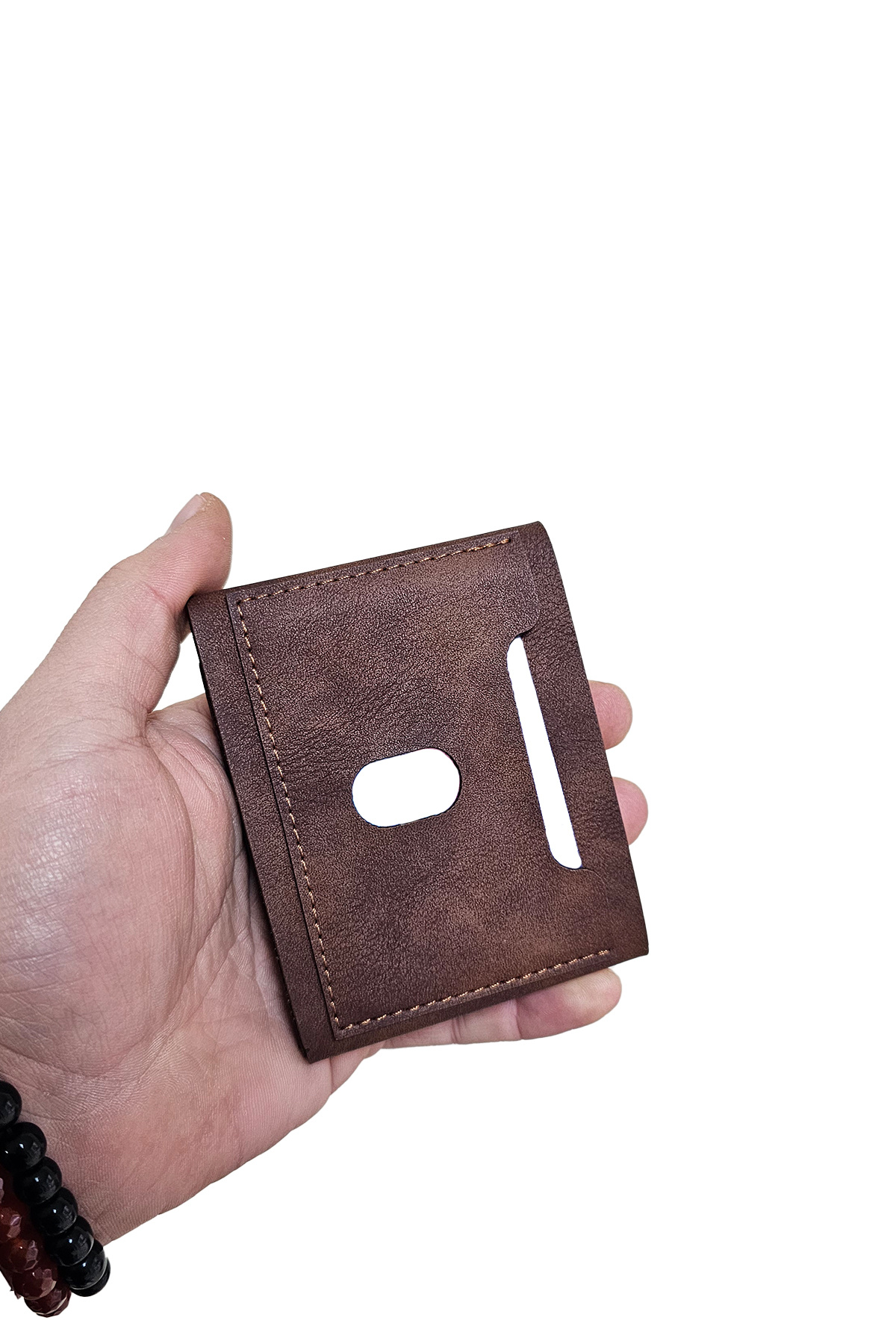 Morika Hotel & Home Textile  Süet Suni Deri Erkek Cüzdan - Kahve - Görsel 7