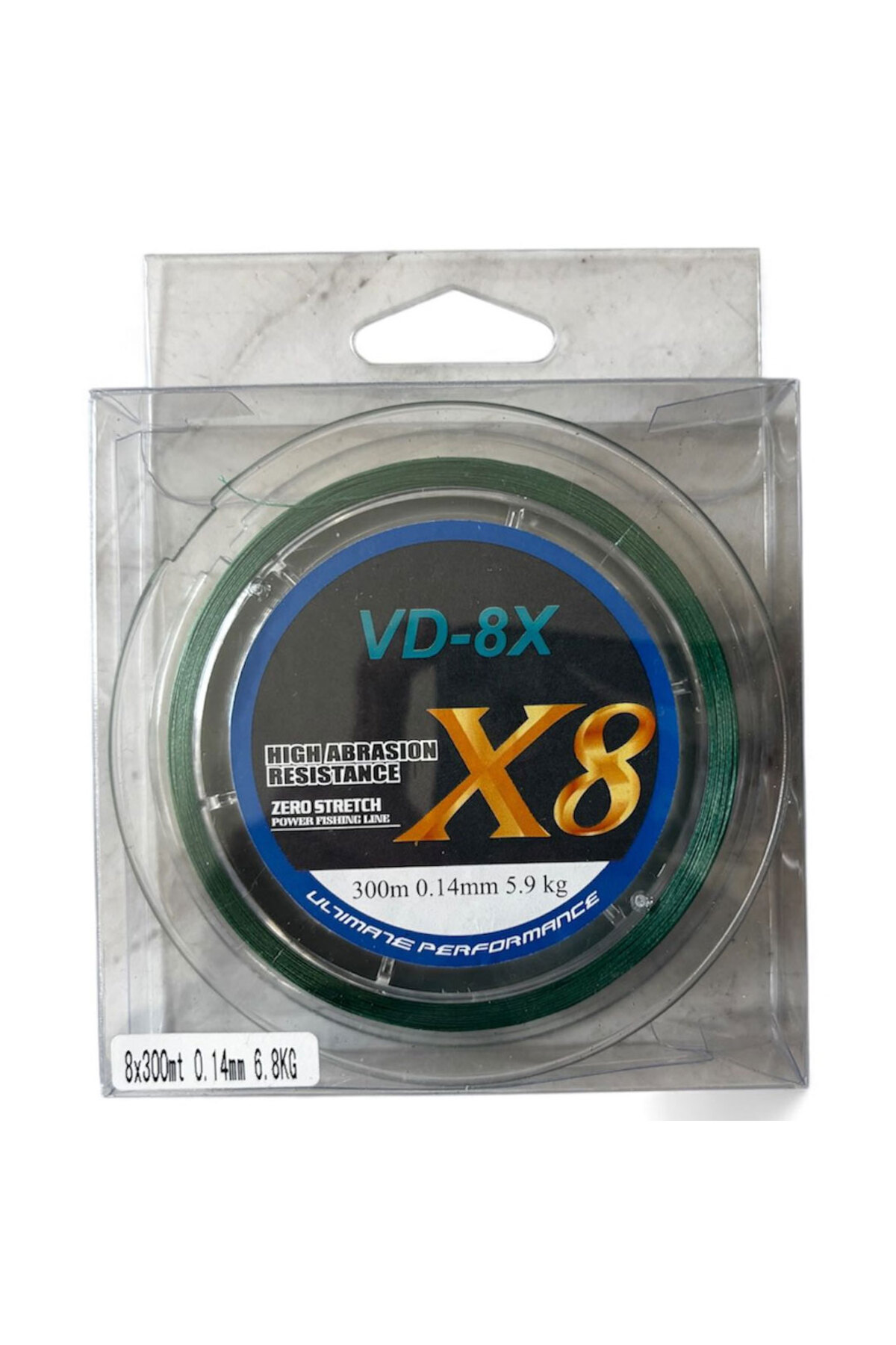 Mihenk Mi-Henk Eco VD 8X 300m Koyu Yeşil İp - Örgü Misina 0,14 mm