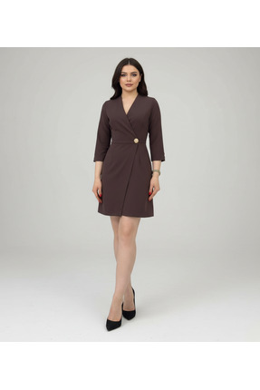 ventura butik Kruvaze Yaka Ofis ve Davet Elbisesi