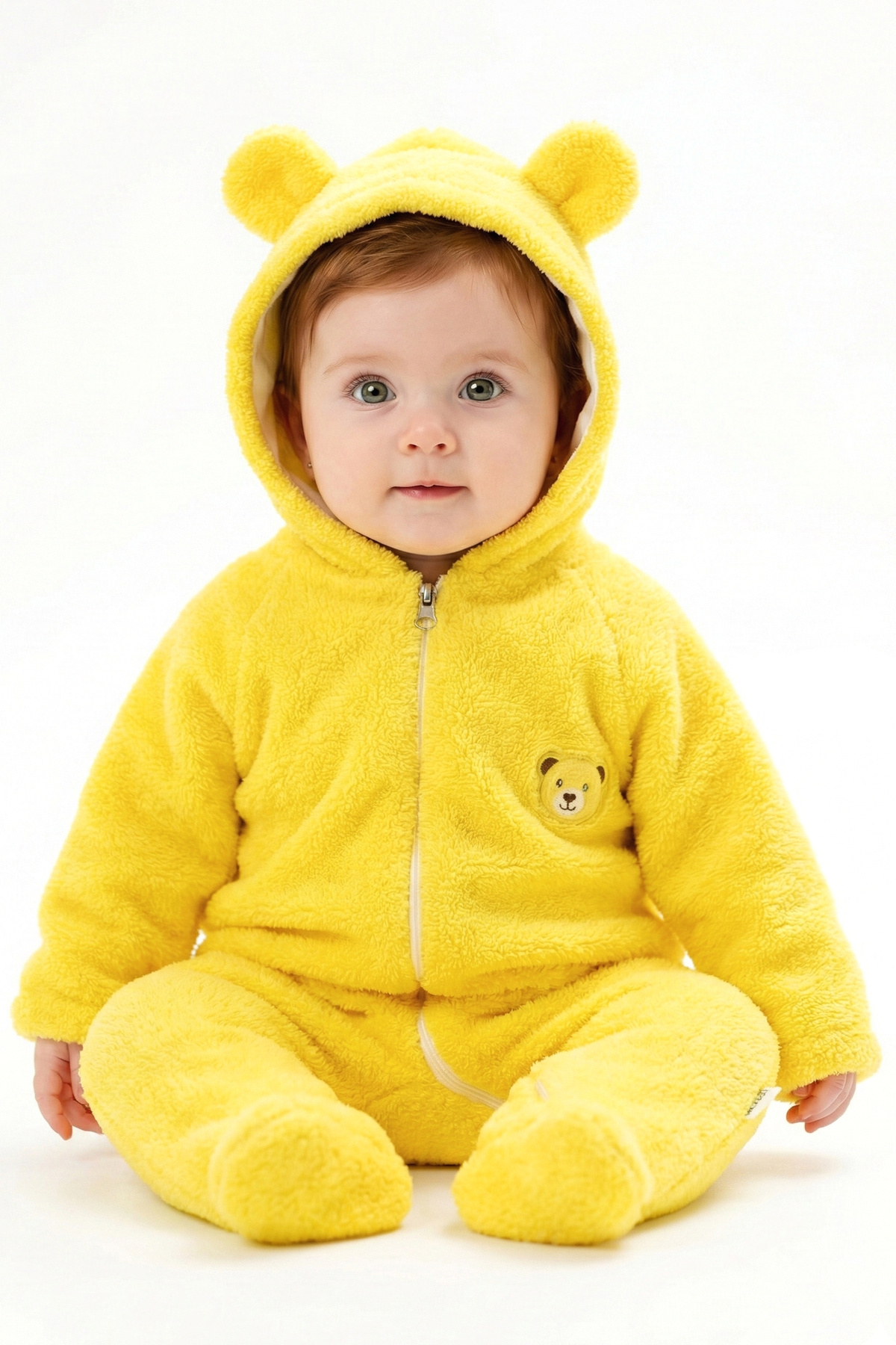 Baby Animals Welsoft Peluş Fermuarlı Kışlık Unisex Kız Erkek Bebek Uyku Tulumu Bebek Tulumu Çocuk Tulumu fotoğrafı 5 (önizleme)