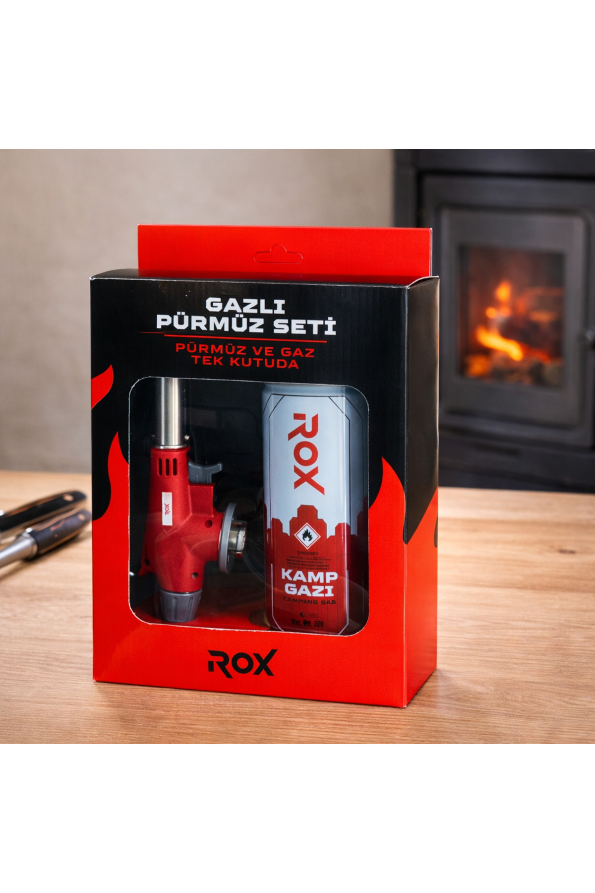 ハチ Rox Gazlı Pürmüz Seti Kamp Gazı Dahil – Alev Ayarlı – Pelet & Dış