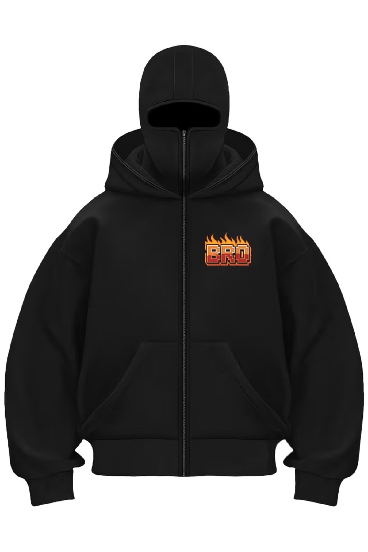 - NİNJA WITH SKI MASK UNISIX ZIPPER SWEATSHIRT CARDIGAN 3 THREAD THICK ZIPPER 84