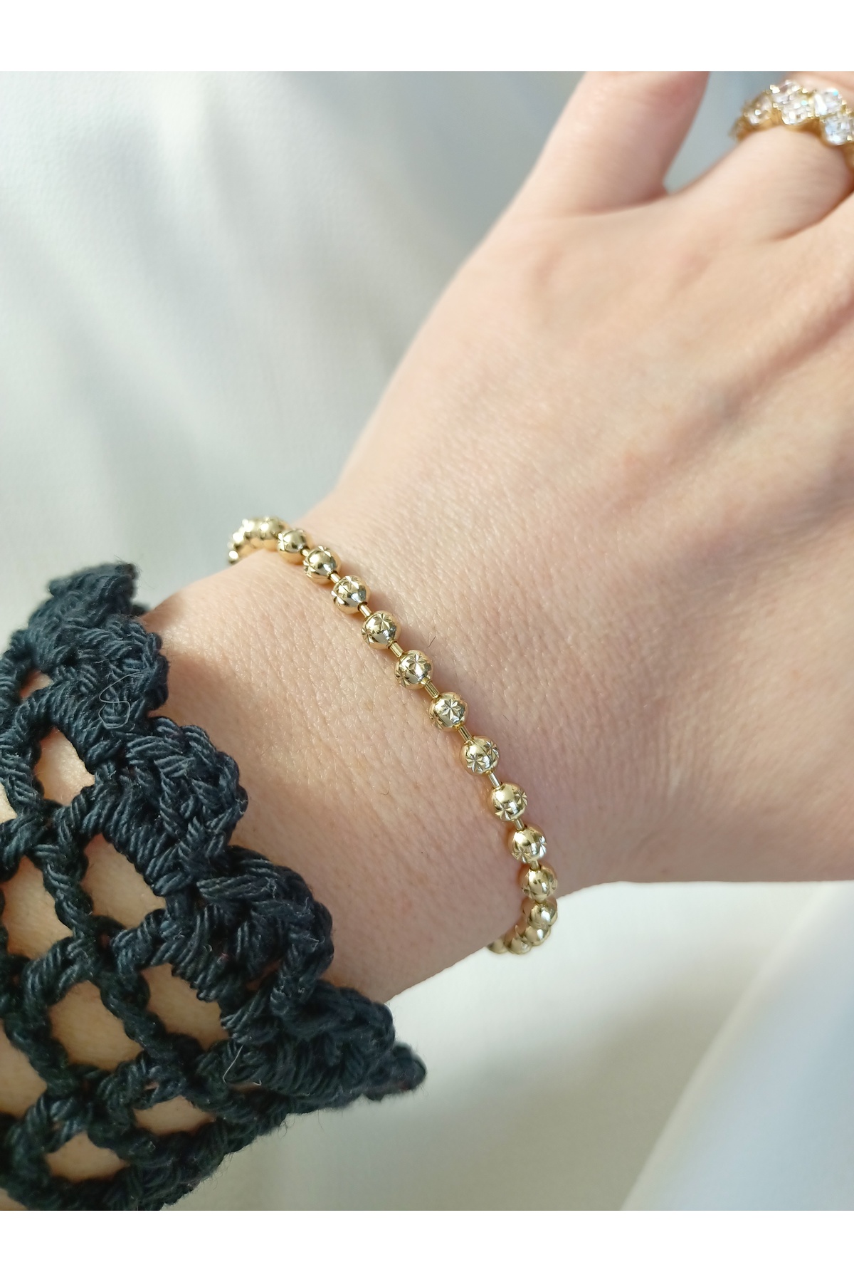 XUPING JEWELRY POKAK 14K Altın Kaplama Dorika Model Vip Kararmaz Kadın Bileklik 17CM+3 CM ZİNCİRLİ görsel 2