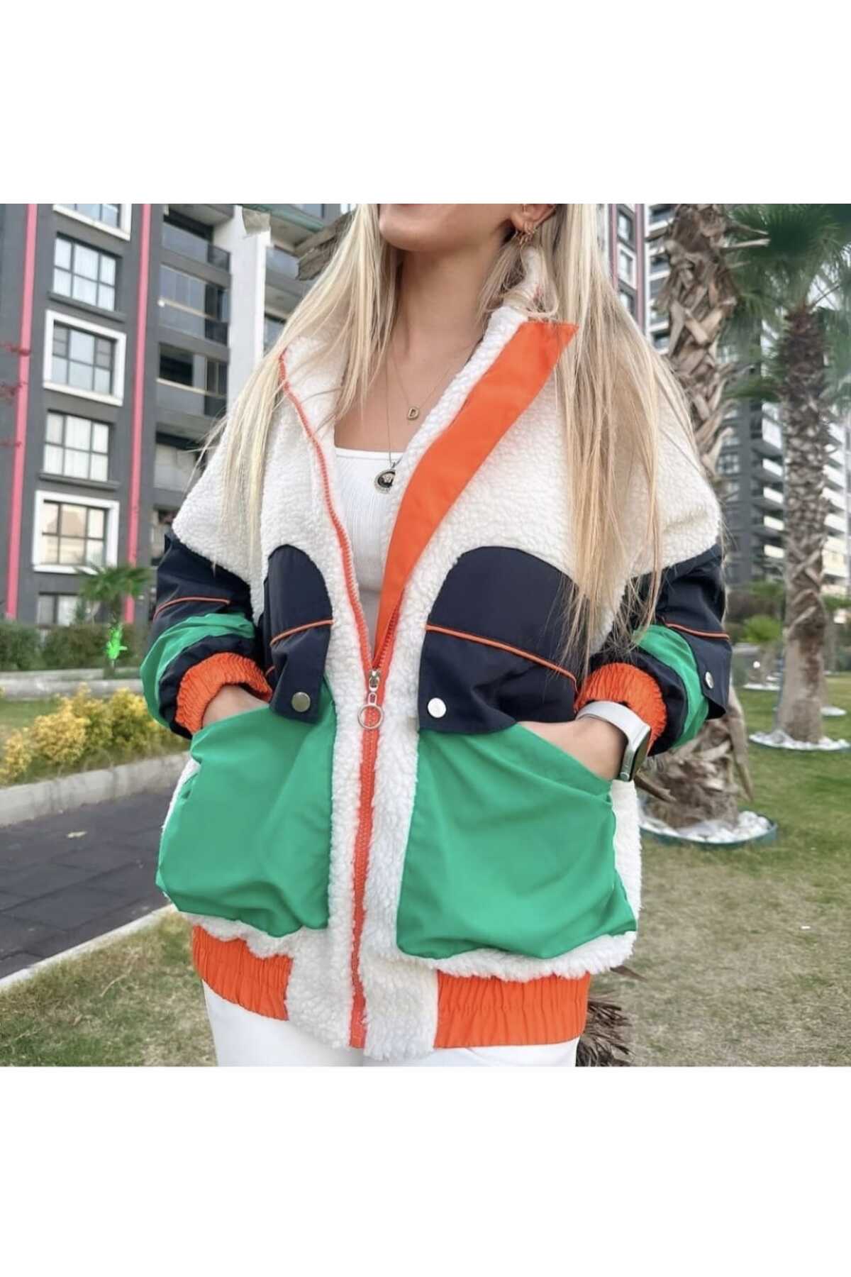 Modamistik Butik  Peluş Bomber Mont