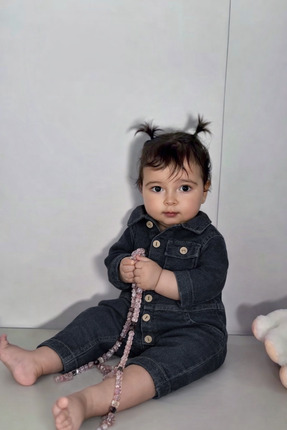 ASİLA Ünisex Örme Kot Bebek Tulum