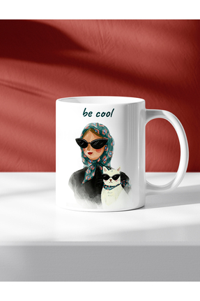 Cuarza Be Cool Tasarımlı Eğlenceli Kupa Bardak - Hediye Kupa Kahve Bardağı