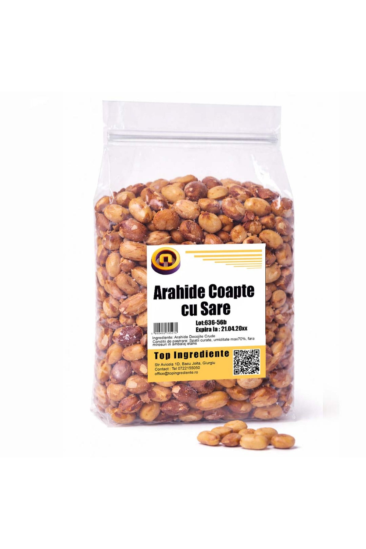 Top Ingrediente Arahide Rosii Coapte cu Sare - 1KG