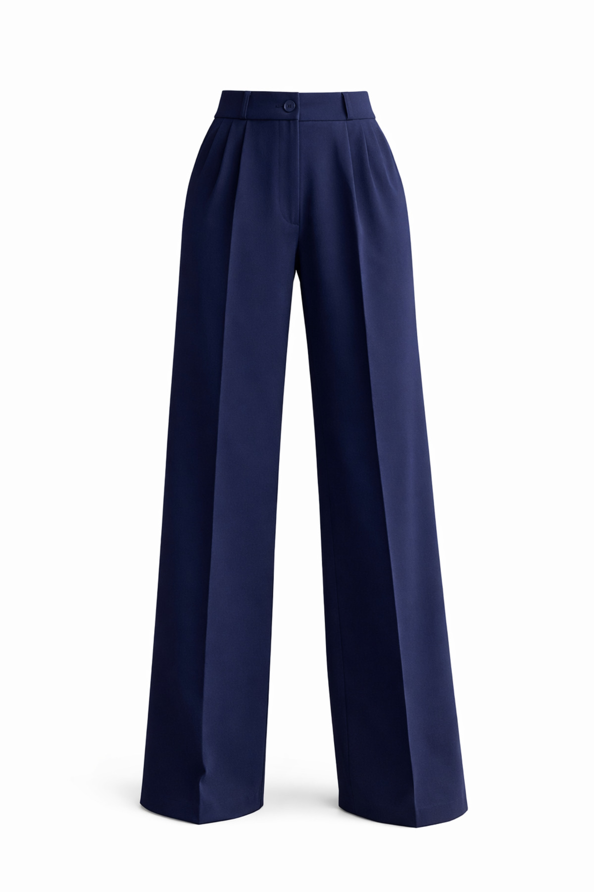 Pleated High Waist Lycra Woven Palazzo Pants 4074
