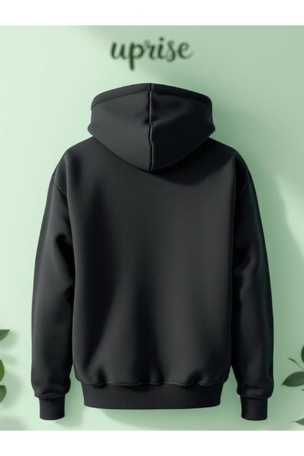 Vordevia Sevgili Çift Kombini Baskılı 2’li Pamuklu 3 İplik Kapüşonlu Oversize Sweatshirt görsel 2