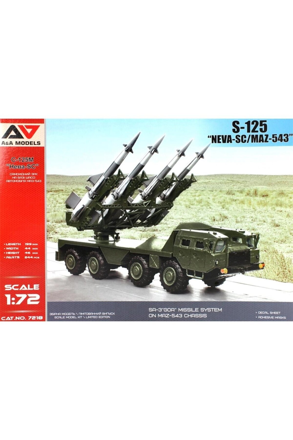 Genel Markalar Modelsvit AAM7218 1/72 Ölçek, S-125SC MAZ-453 Mobil