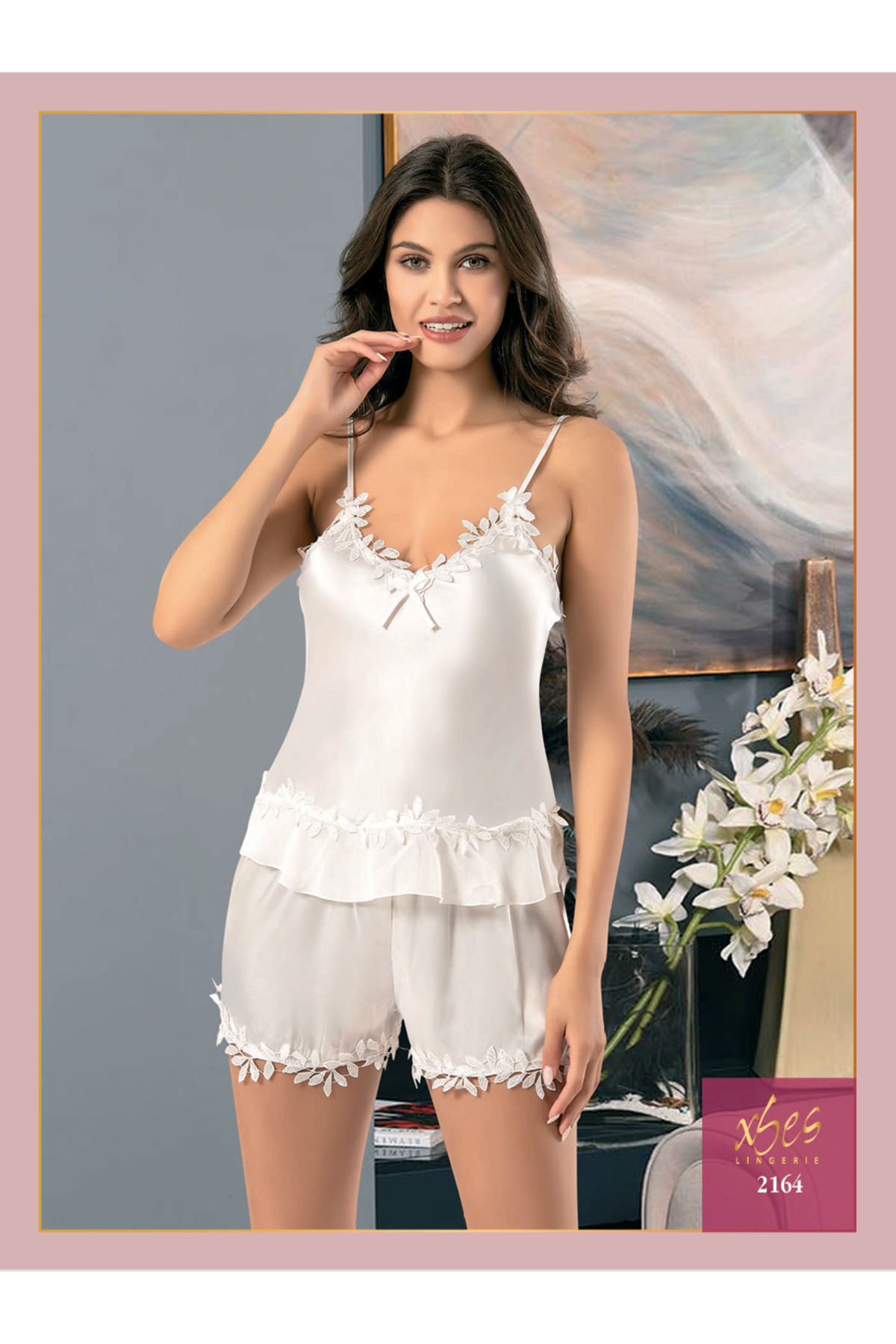 Fily İç Giyim X-SES Saten 2'li Şortlu Takım Gecelik