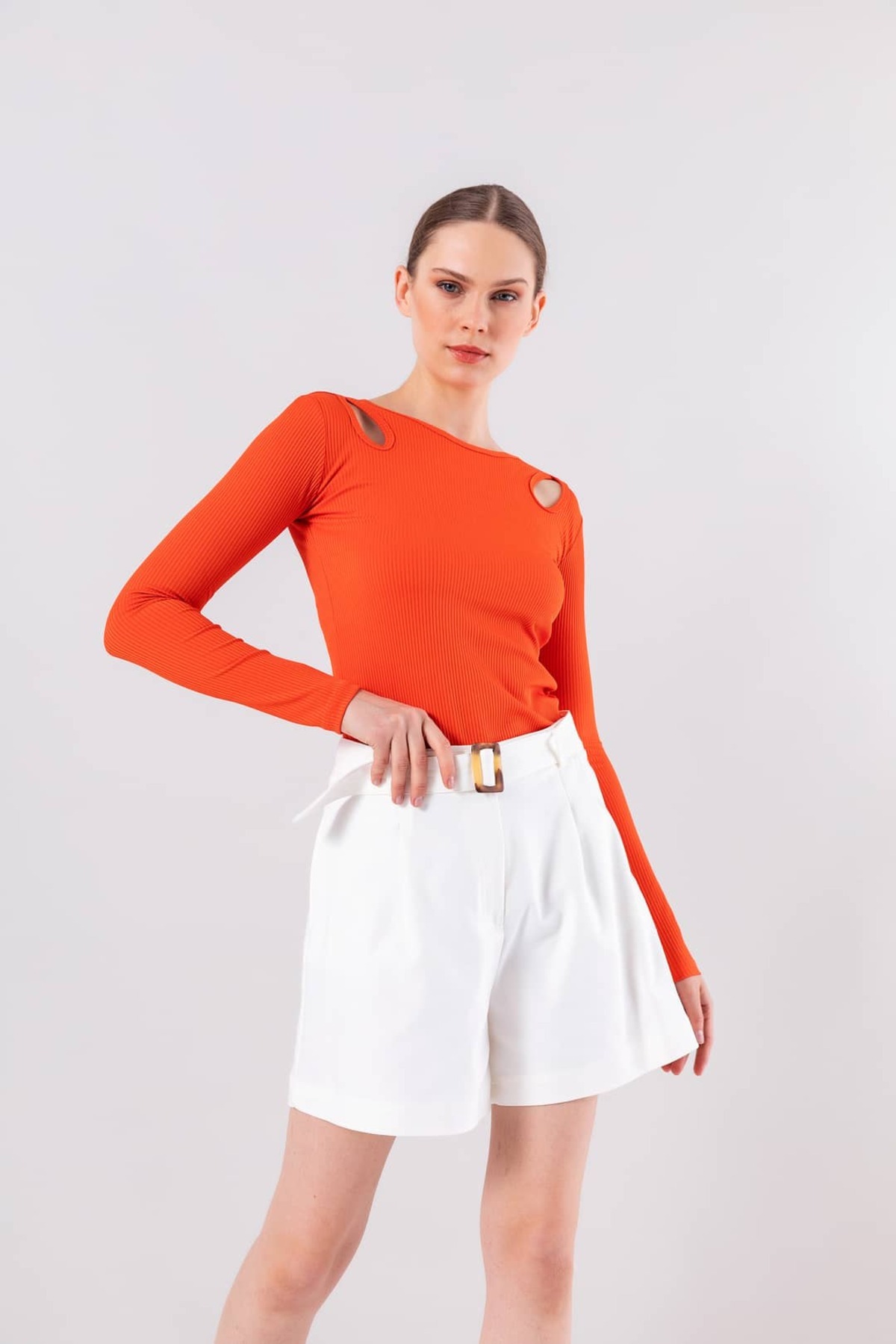 KASHA  23KB008 PENCERE YAKA BLUZ - Görsel 3