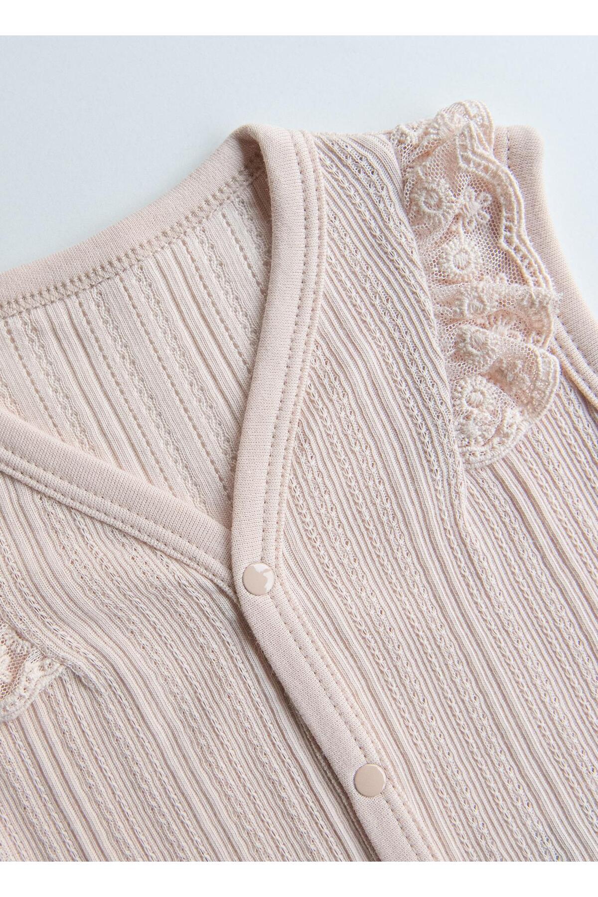 kitikate Organik Jaclin Yelek Pembe fotoğrafı 2 (önizleme)