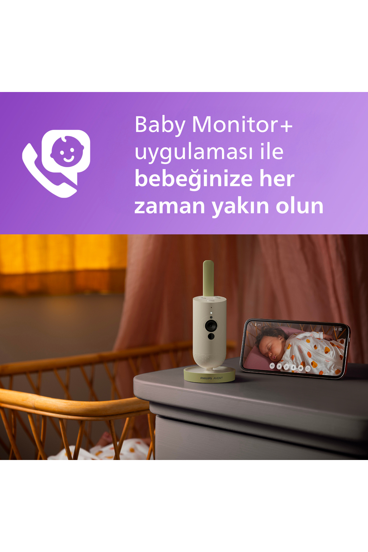 Philips Avent Philips SCD643/26 Akıllı Bebek Kamerası fotoğrafı 4 (önizleme)