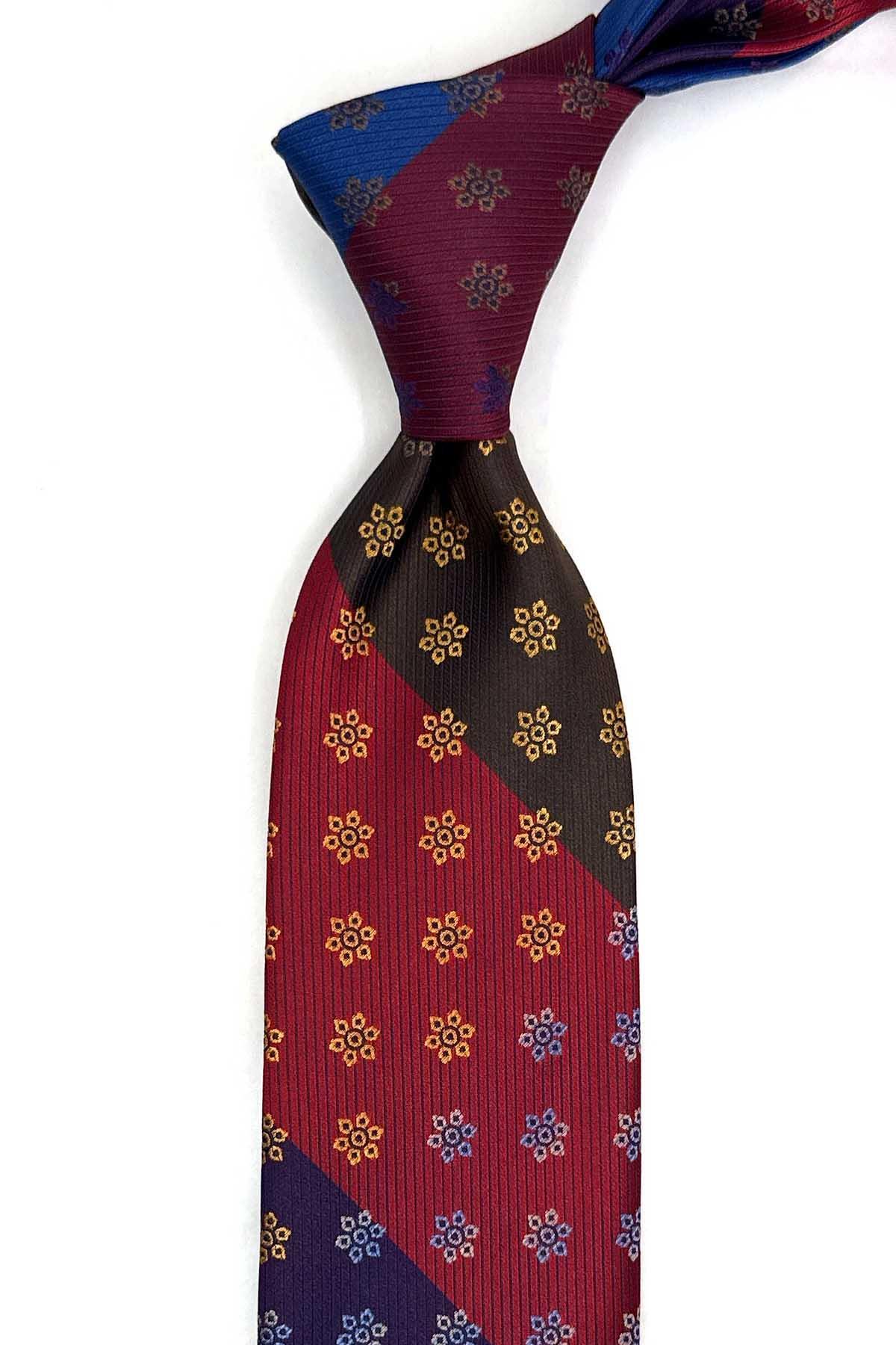  کراوات کلاسیک طرح‌دار چند رنگ طرح‌دار موتیف KK13395