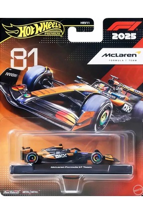 HOT WHEELS Premium 2025 Formula 1 McLaren (#81) HRV11 - JKD81