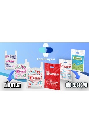 ECZADÜNYASI Karma Bio El Geçme - Atlet Eczane Poşeti (8 Farklı Boy)