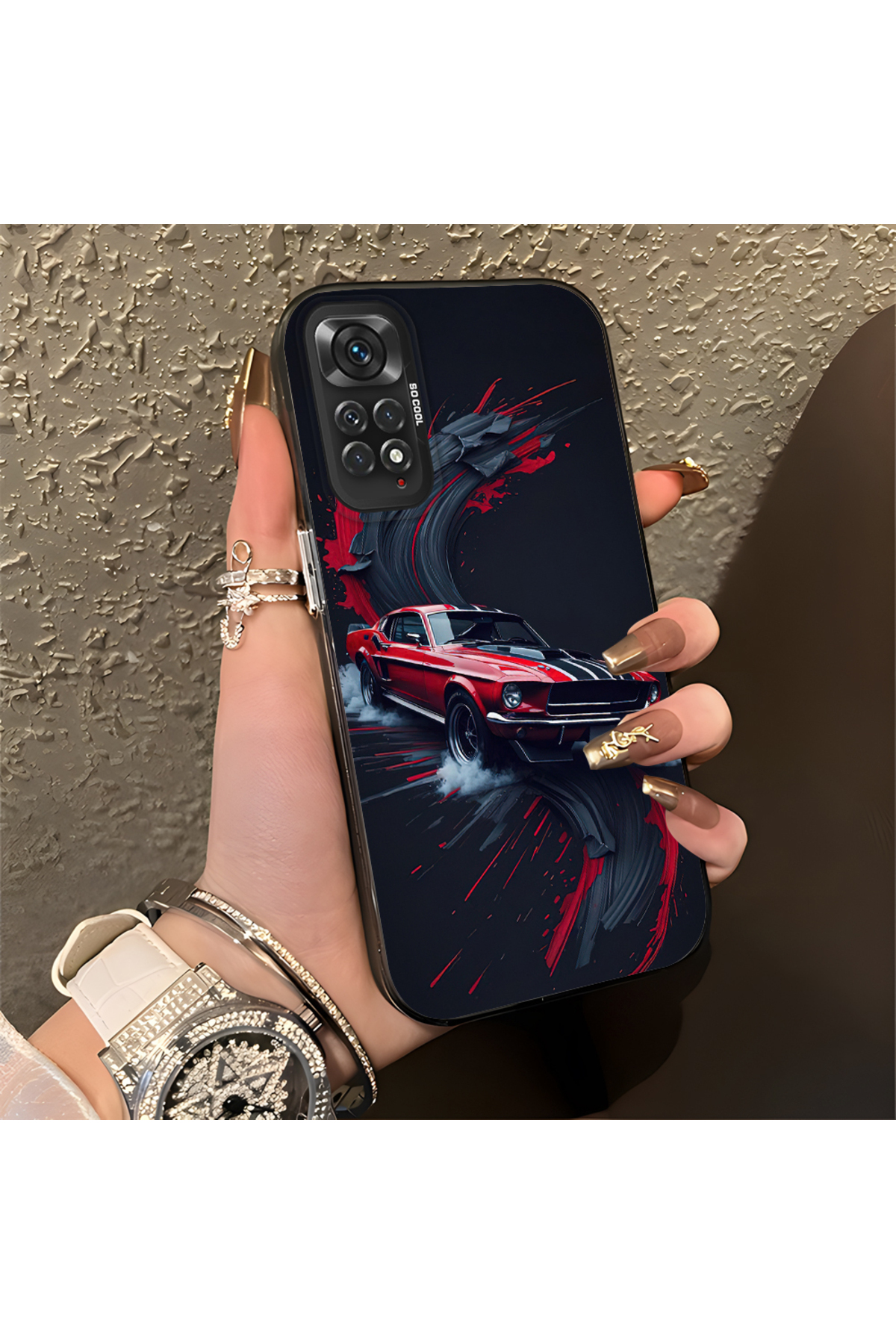Classic car Patterned Anti Fall Slim Hard Case Compatible with Redmi Note 11